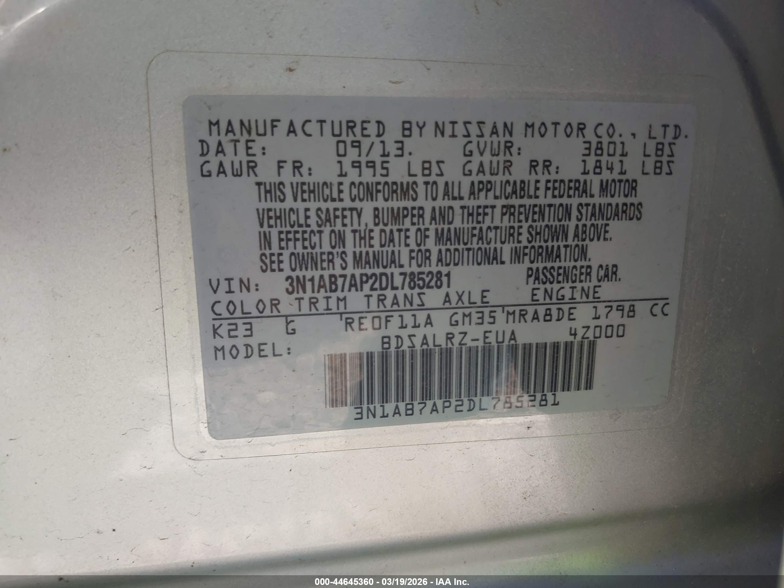 NISSAN SENTRA image 9