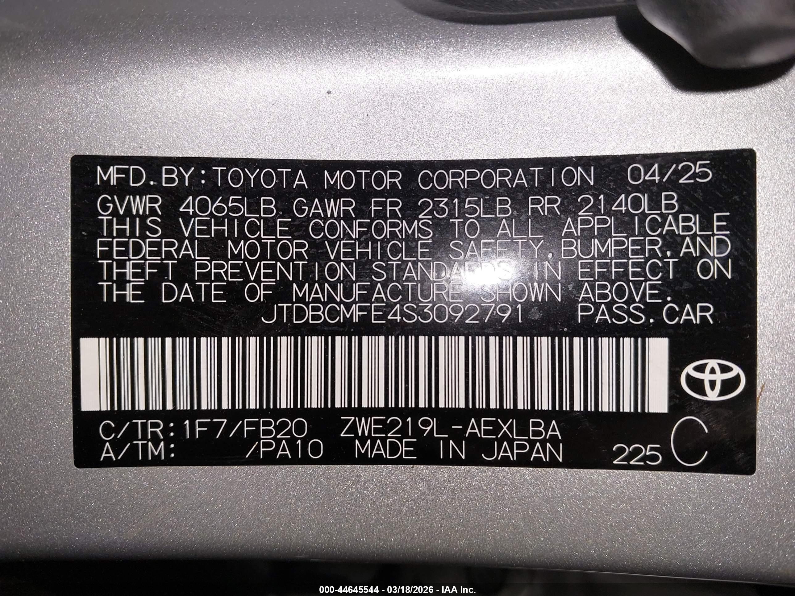 TOYOTA COROLLA image 9