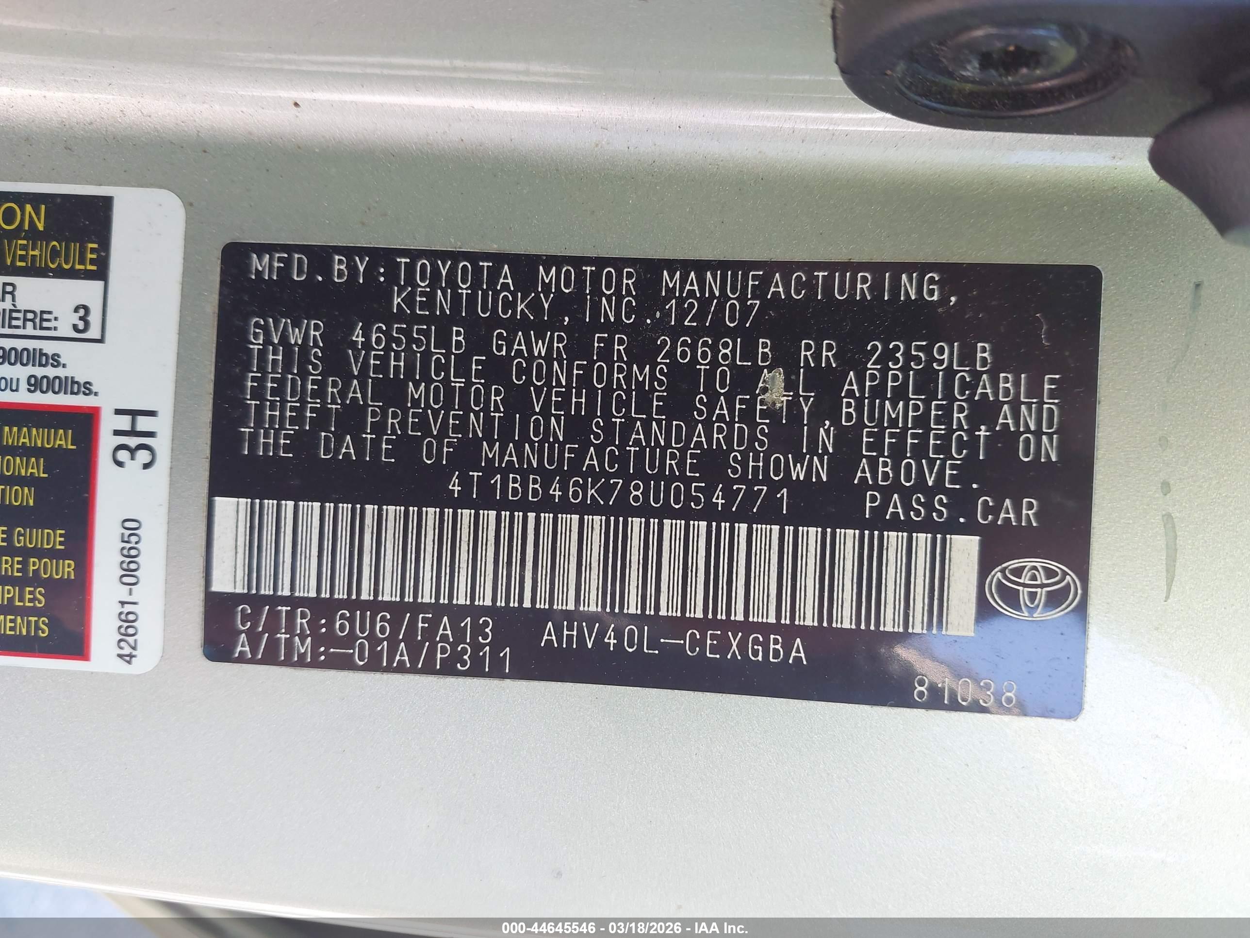 TOYOTA CAMRY image 9