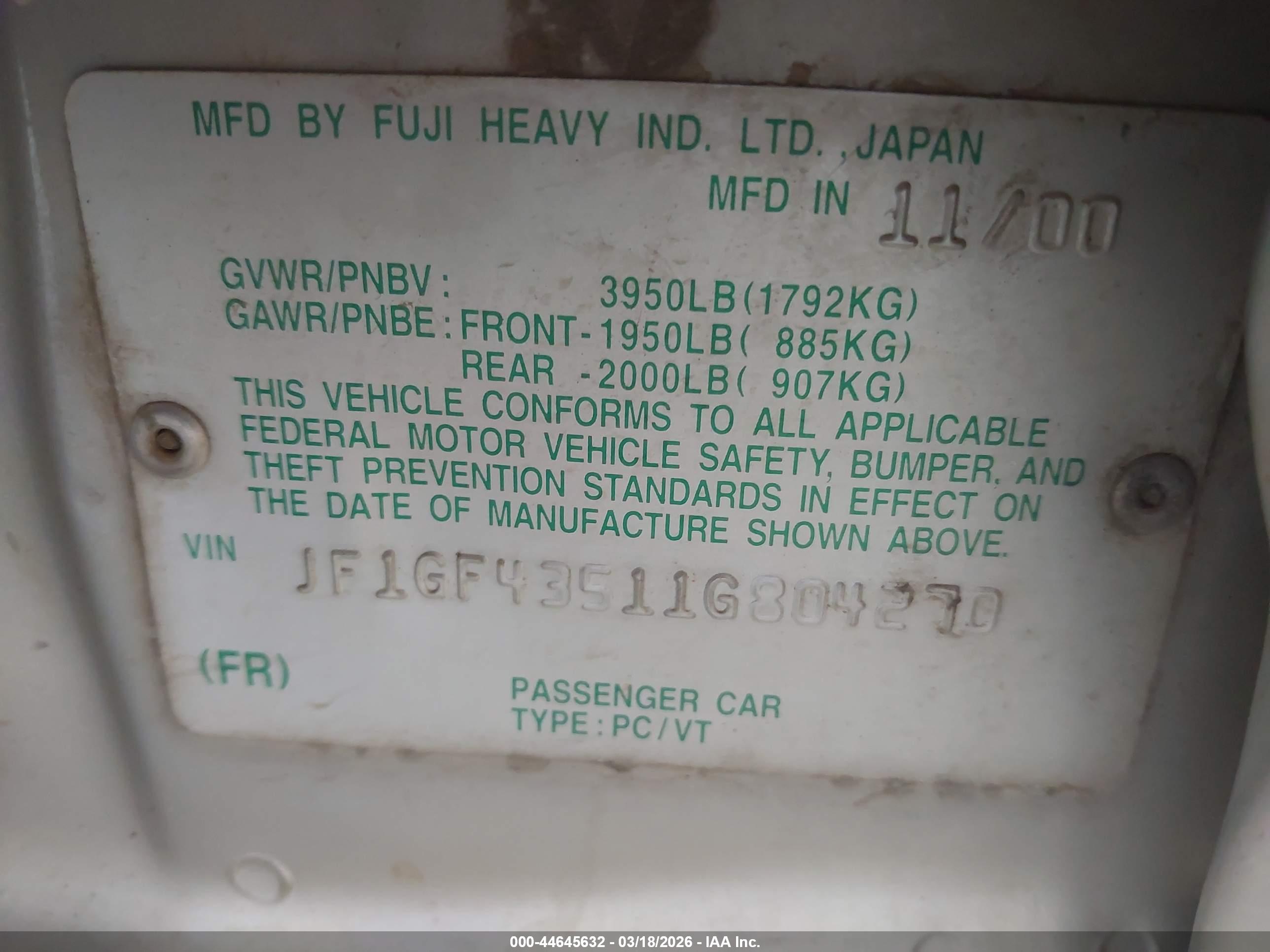 SUBARU IMPREZA image 9