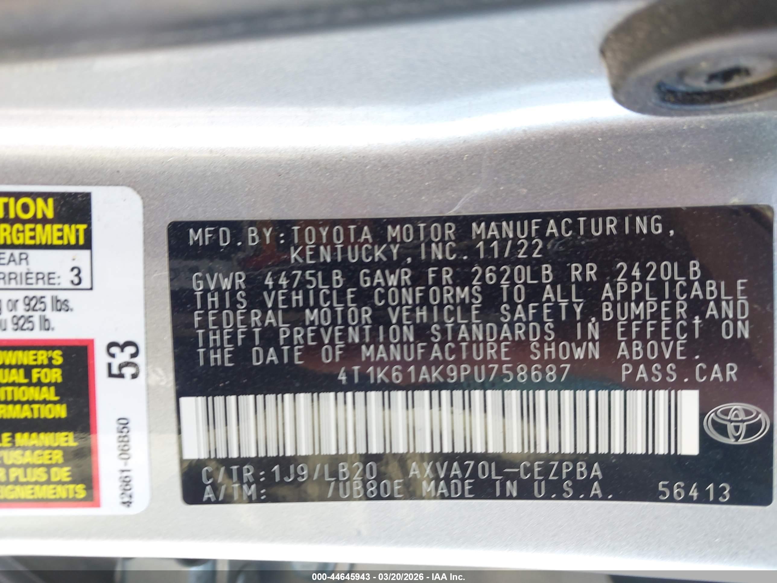 TOYOTA CAMRY image 9