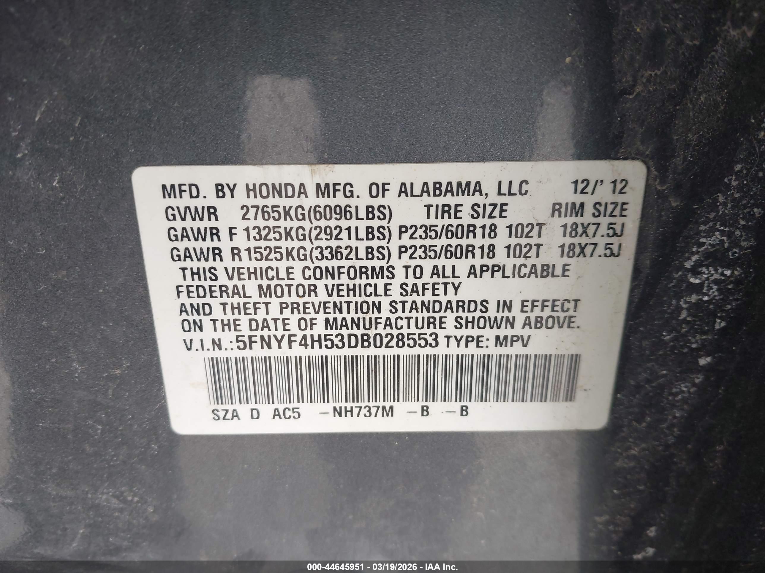 HONDA PILOT image 9