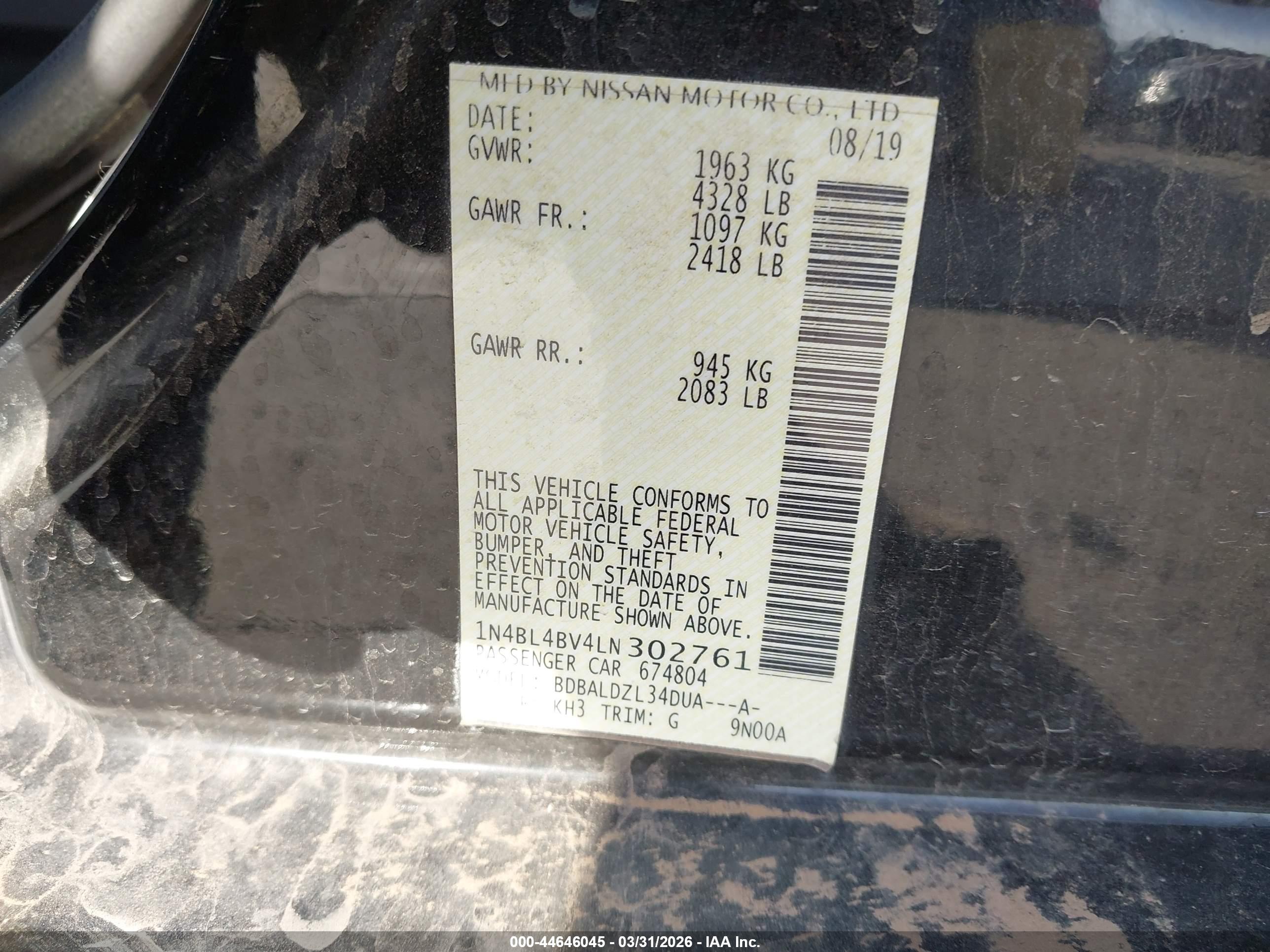 NISSAN ALTIMA image 9