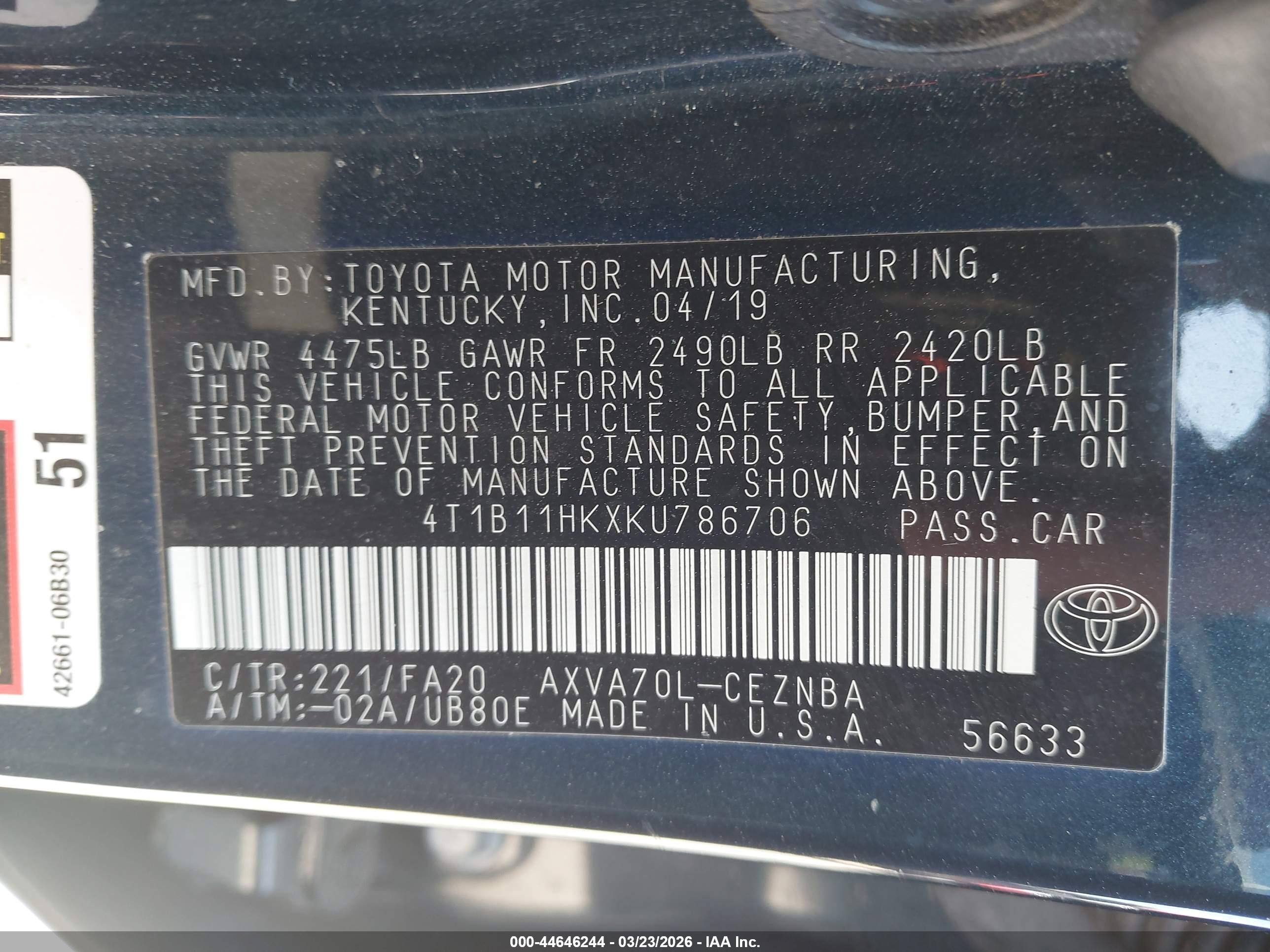 TOYOTA CAMRY image 9