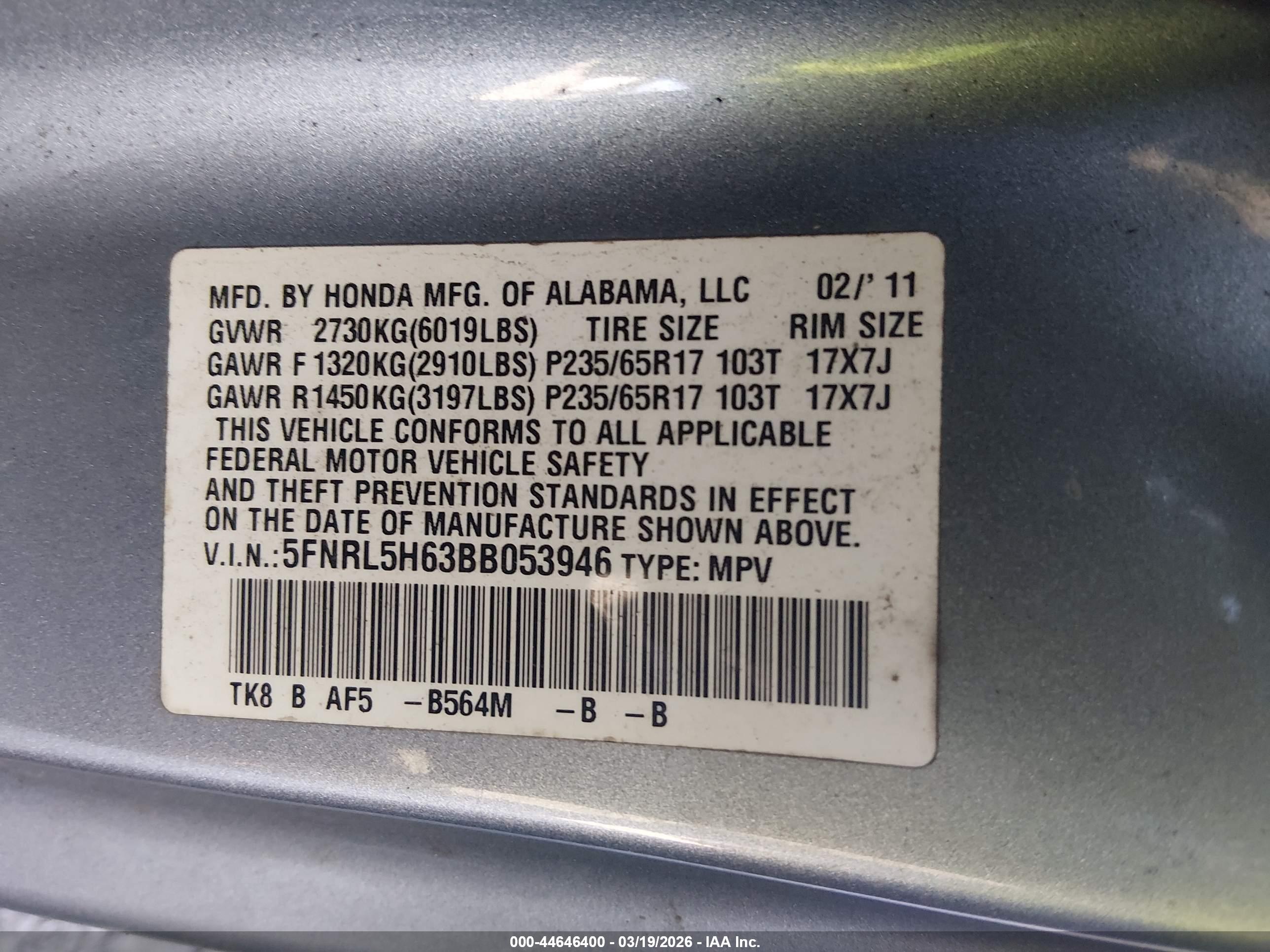 HONDA ODYSSEY image 9