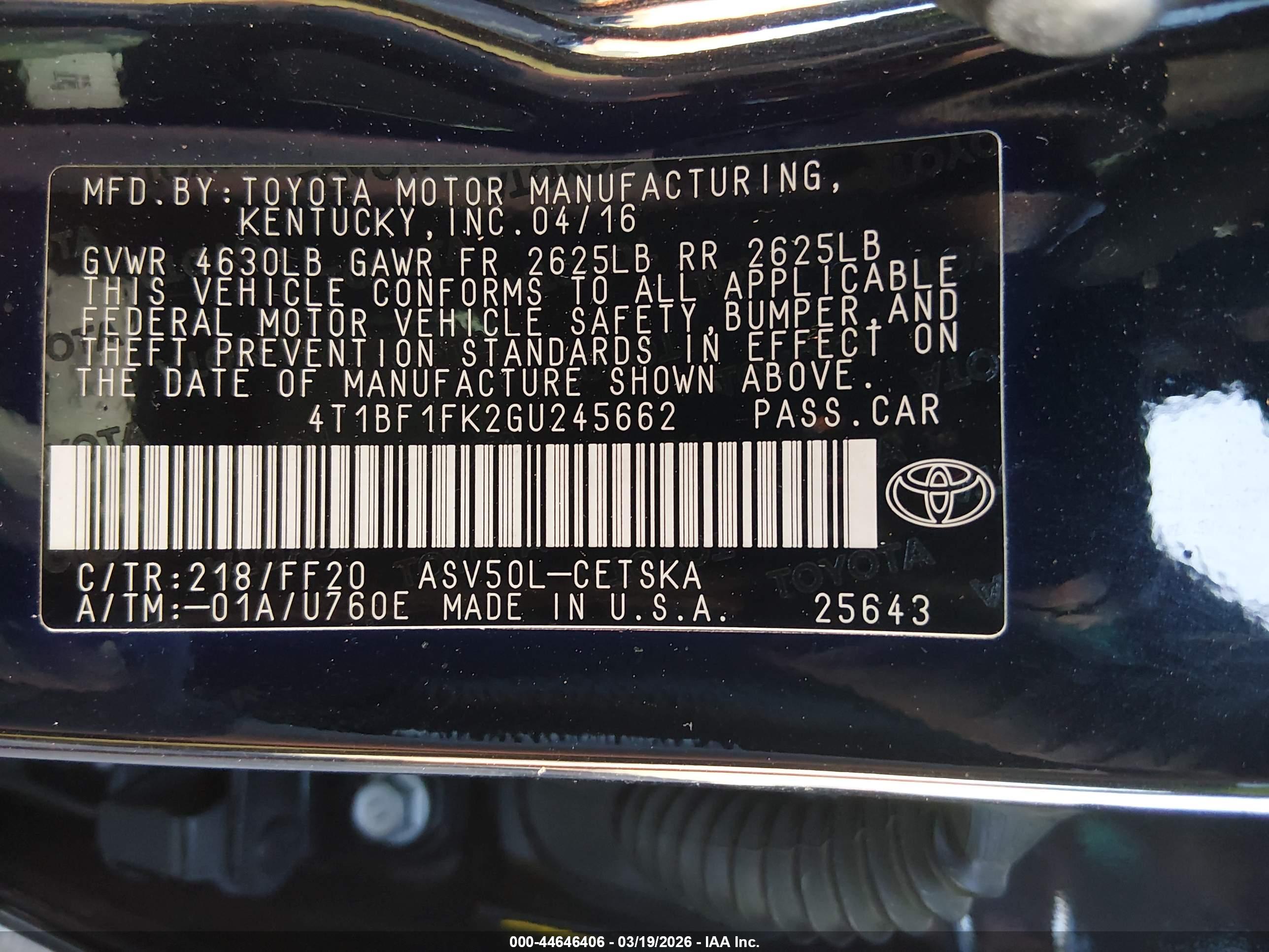 TOYOTA CAMRY image 9
