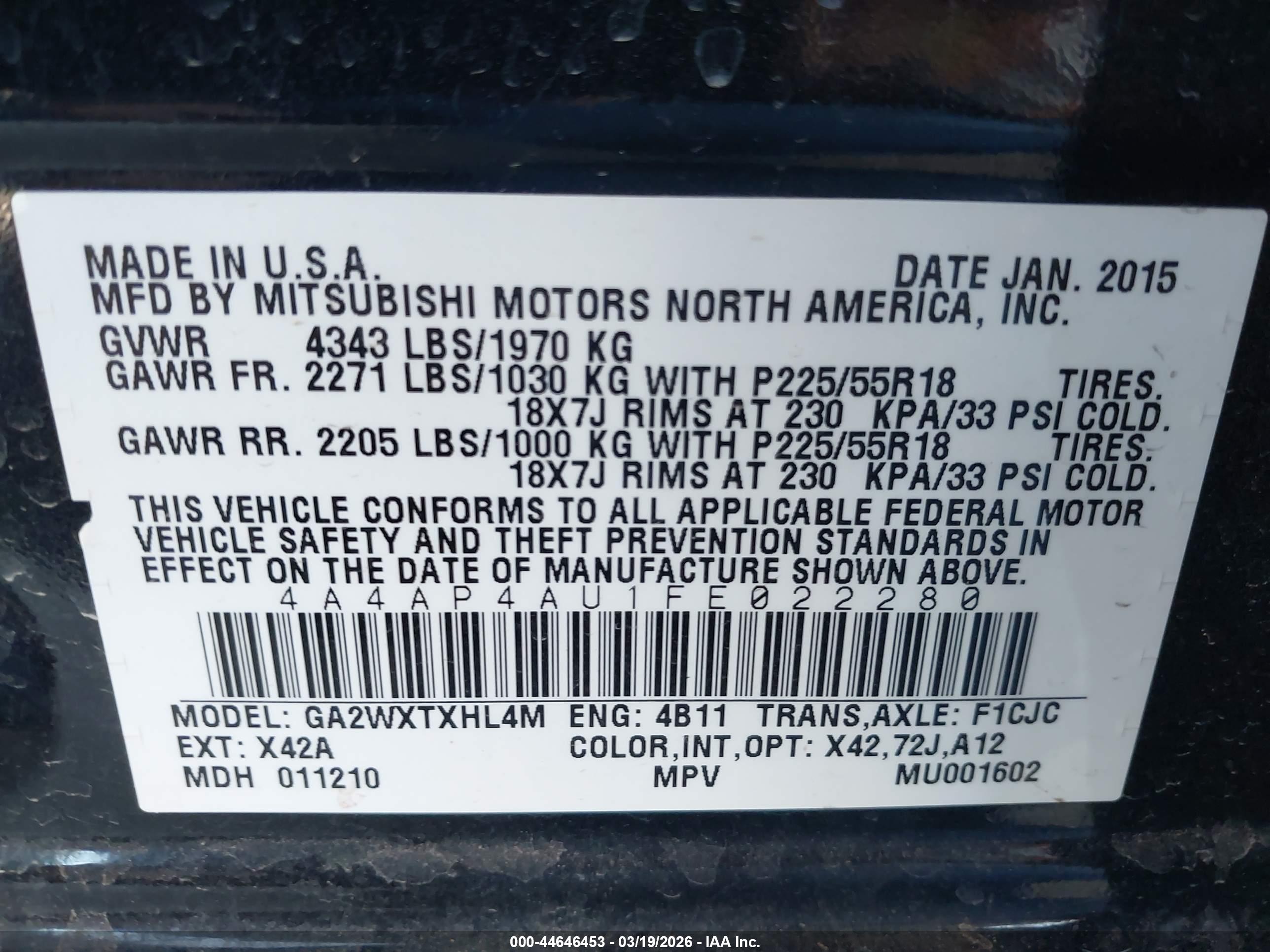 MITSUBISHI OUTLANDER image 9