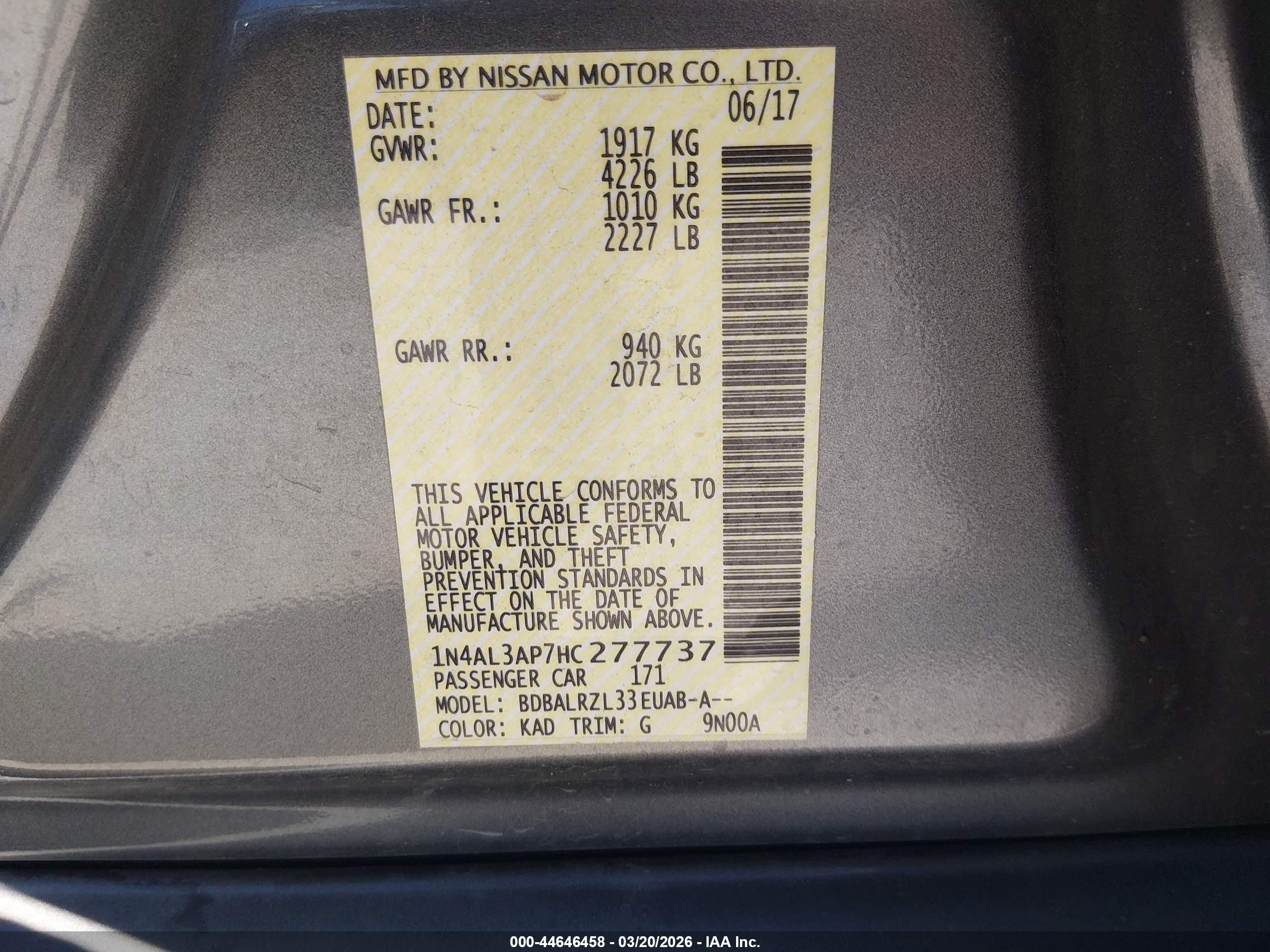NISSAN ALTIMA image 9