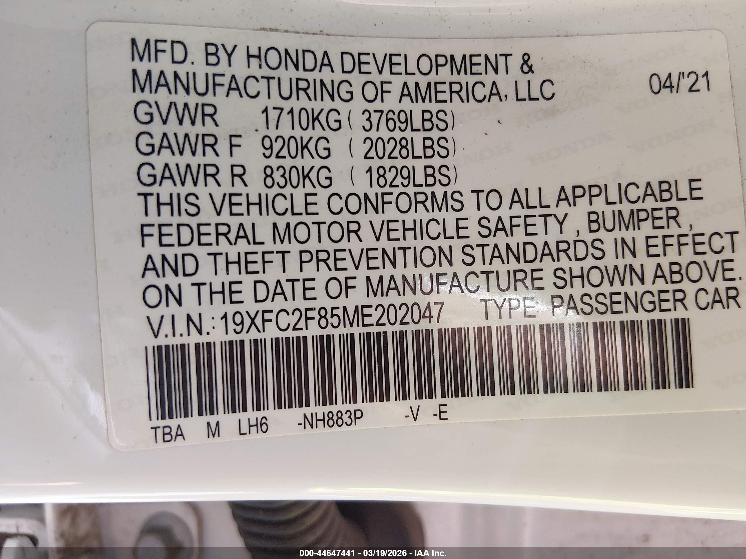 HONDA CIVIC image 9