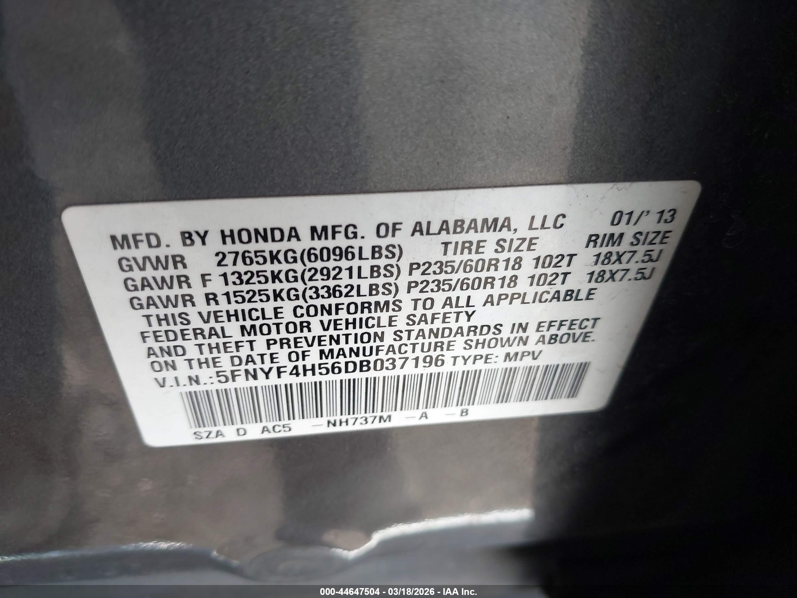 HONDA PILOT image 9