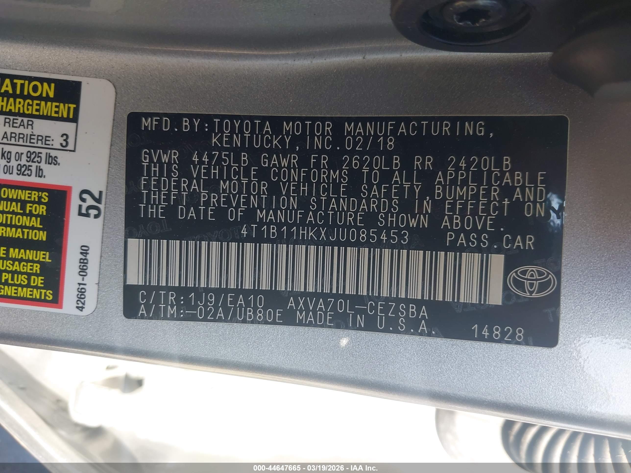 TOYOTA CAMRY image 9