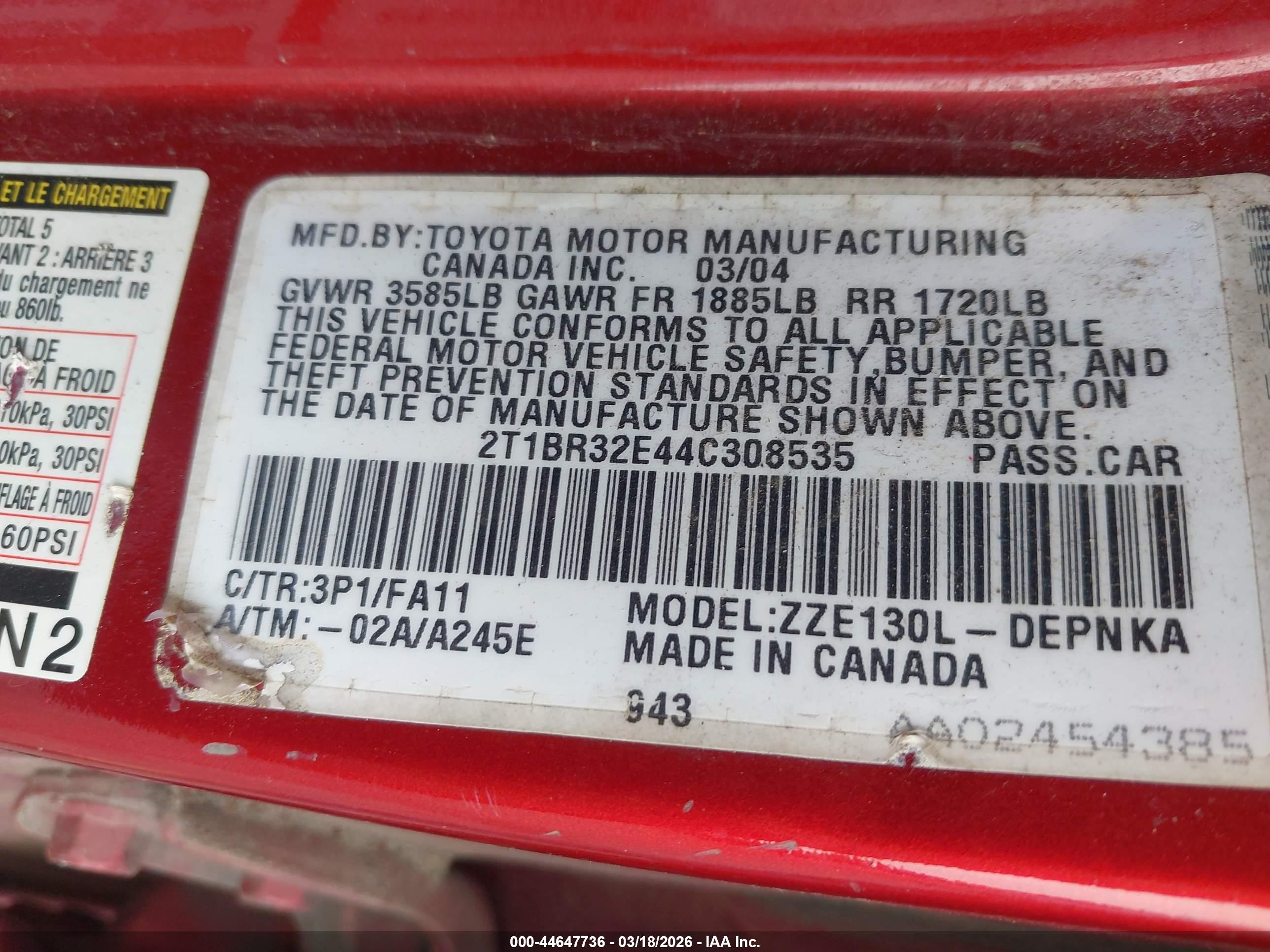 TOYOTA COROLLA image 9