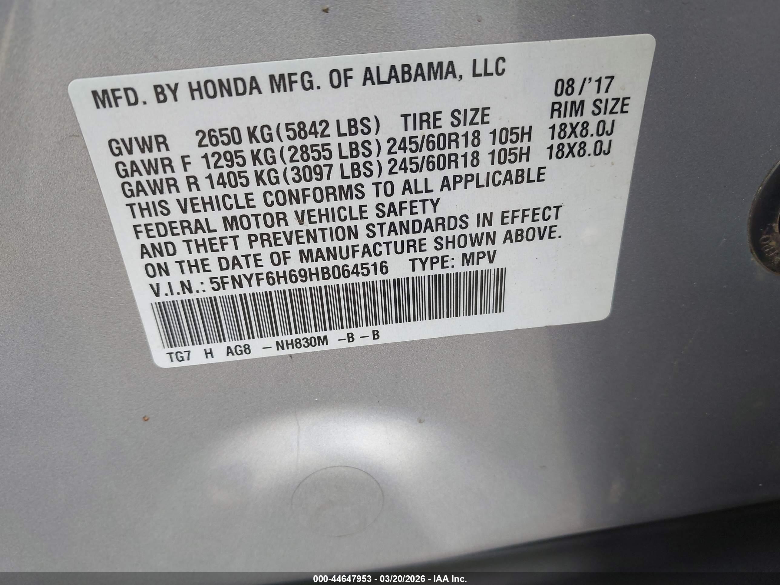 HONDA PILOT image 9