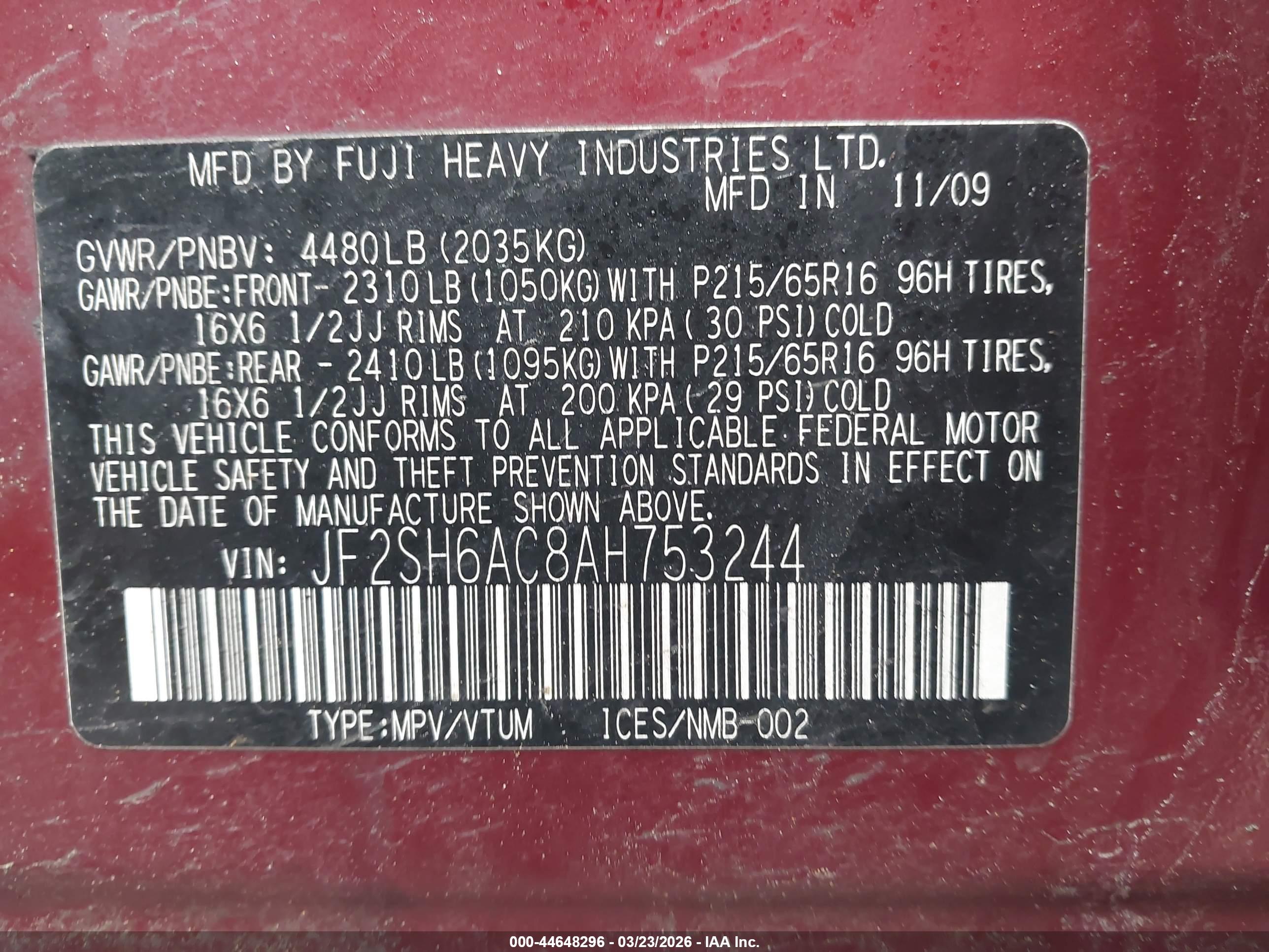 SUBARU FORESTER image 9