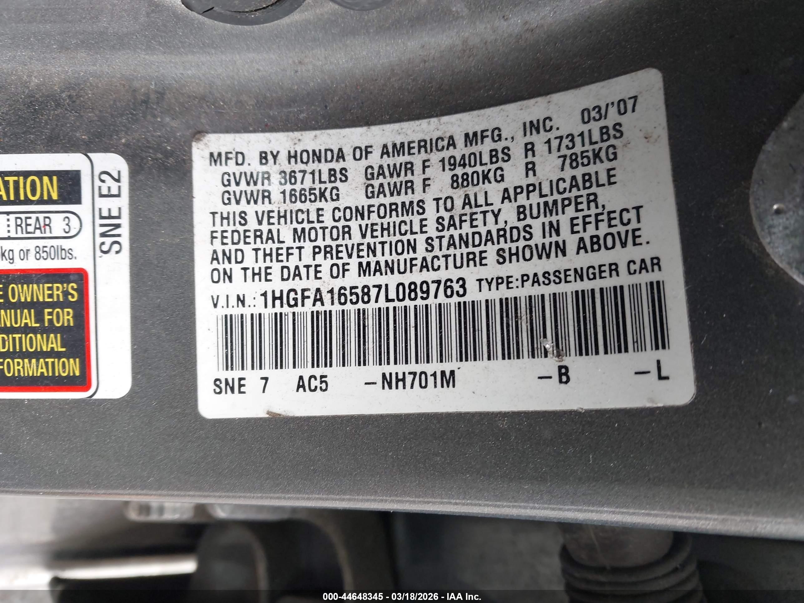 HONDA CIVIC image 9