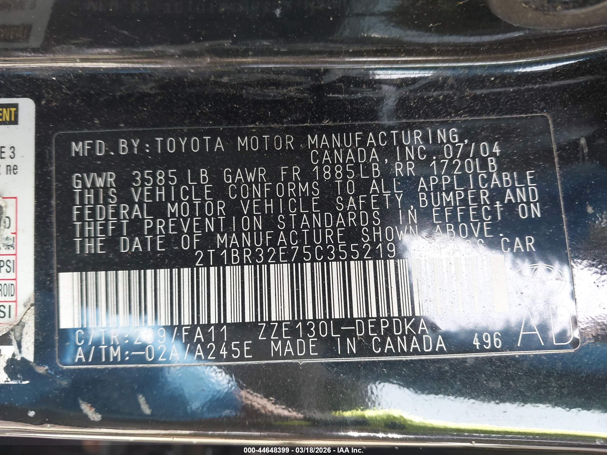 TOYOTA COROLLA image 9