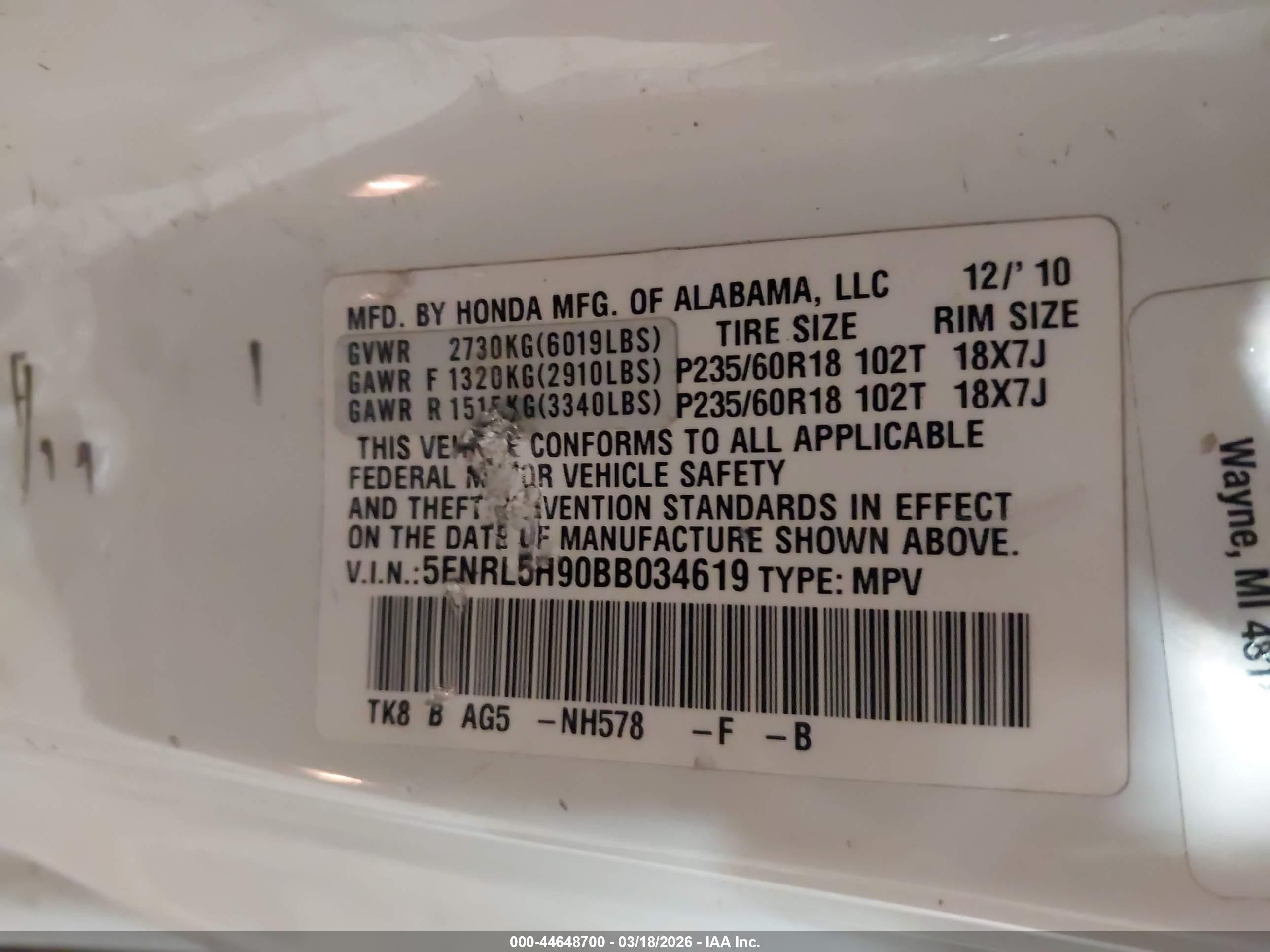 HONDA ODYSSEY image 9