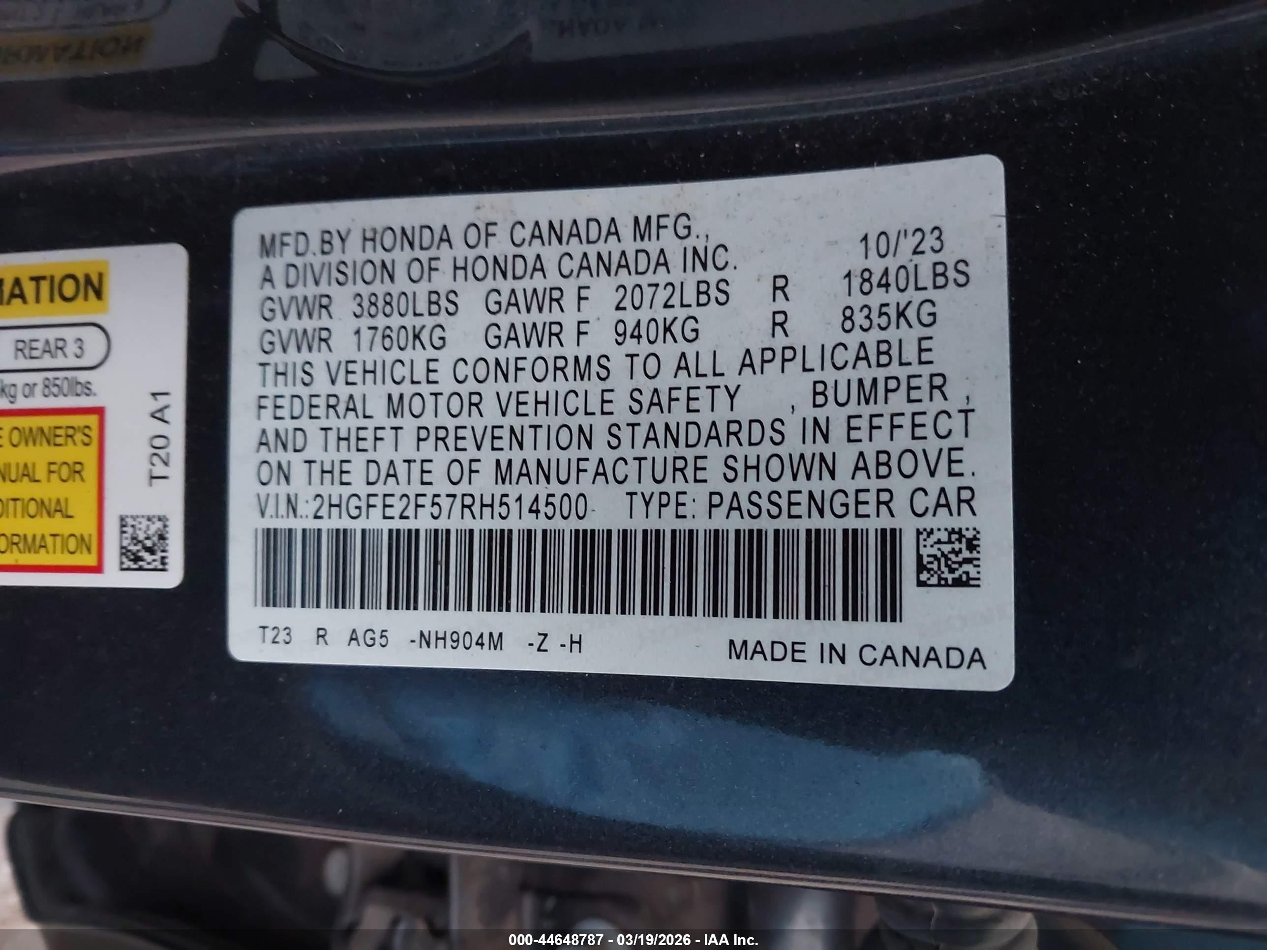 HONDA CIVIC image 9