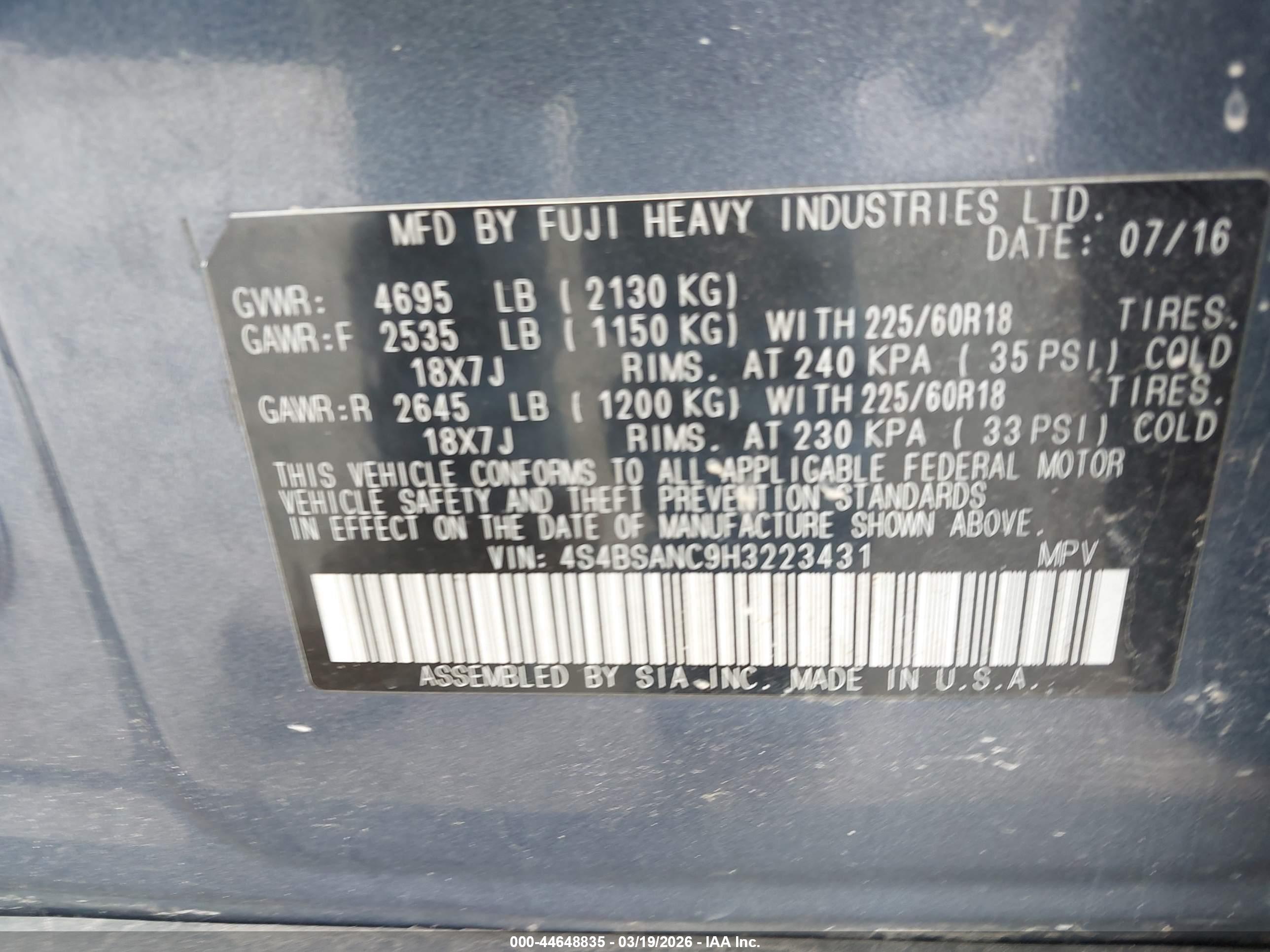 SUBARU OUTBACK image 9