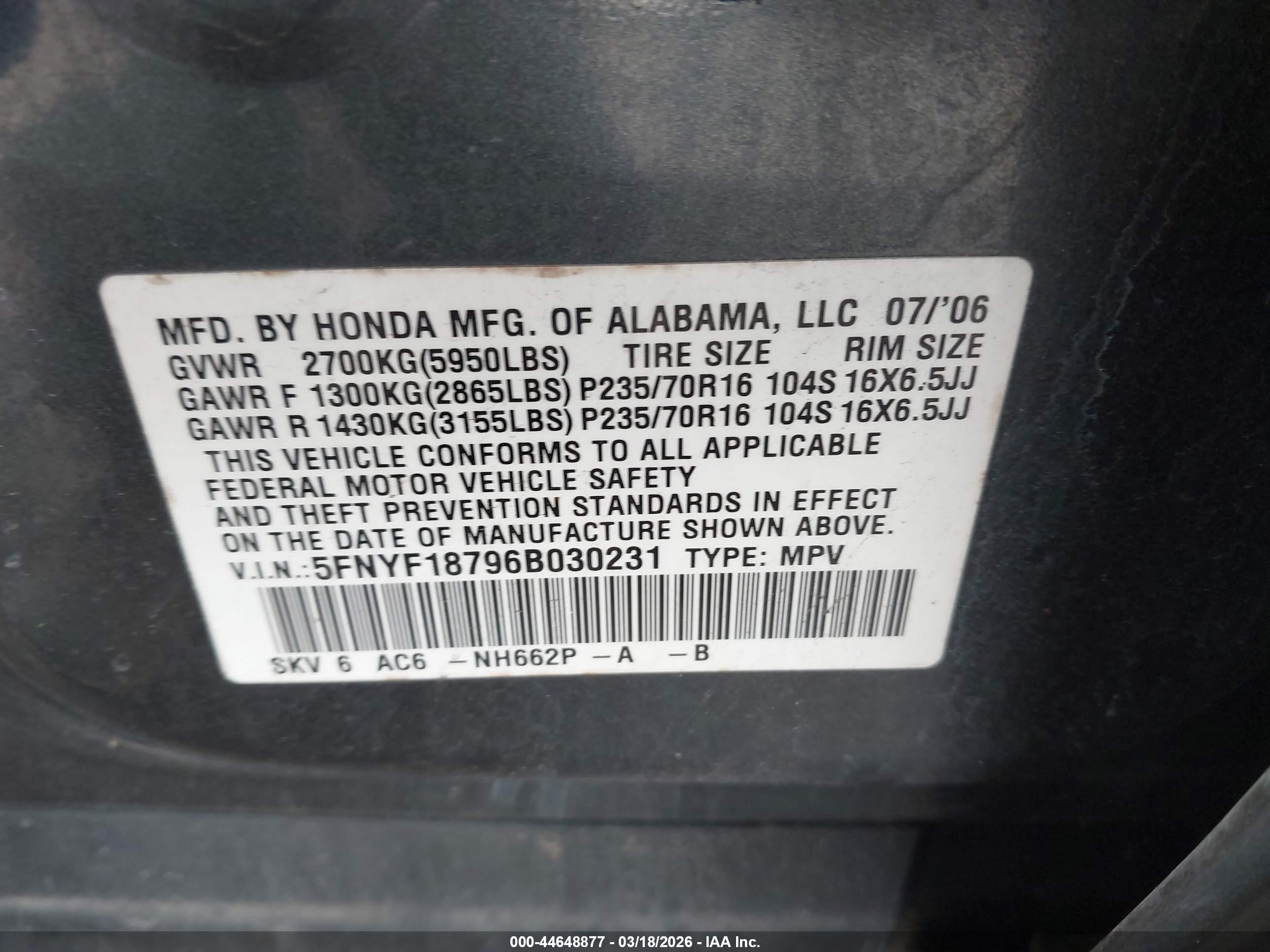 HONDA PILOT image 9