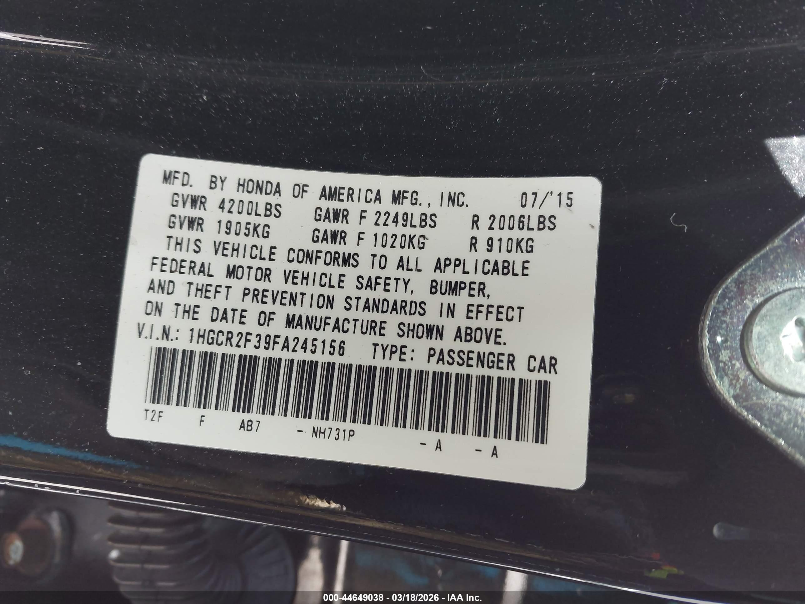 HONDA ACCORD image 9