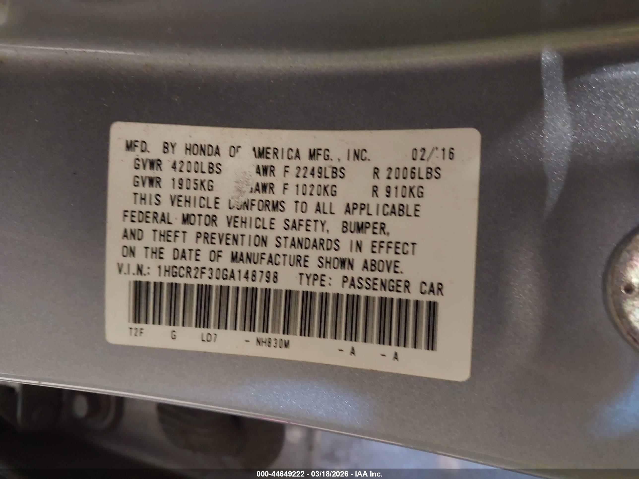 HONDA ACCORD image 9