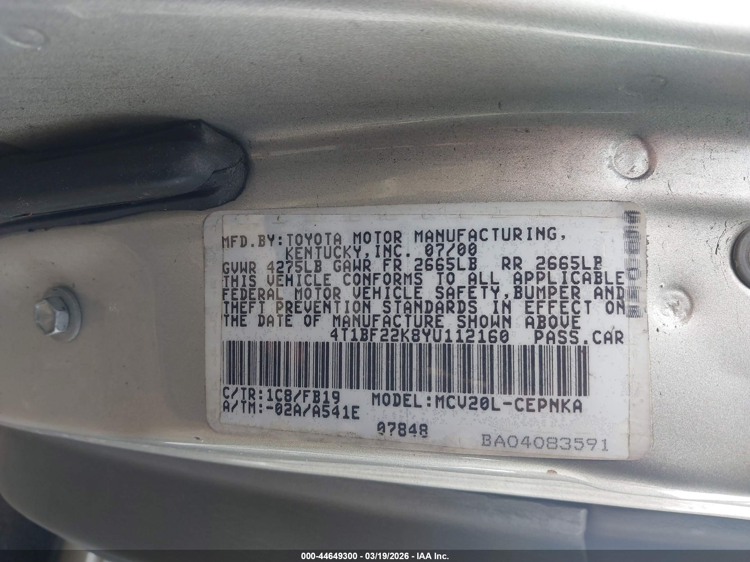 TOYOTA CAMRY image 9