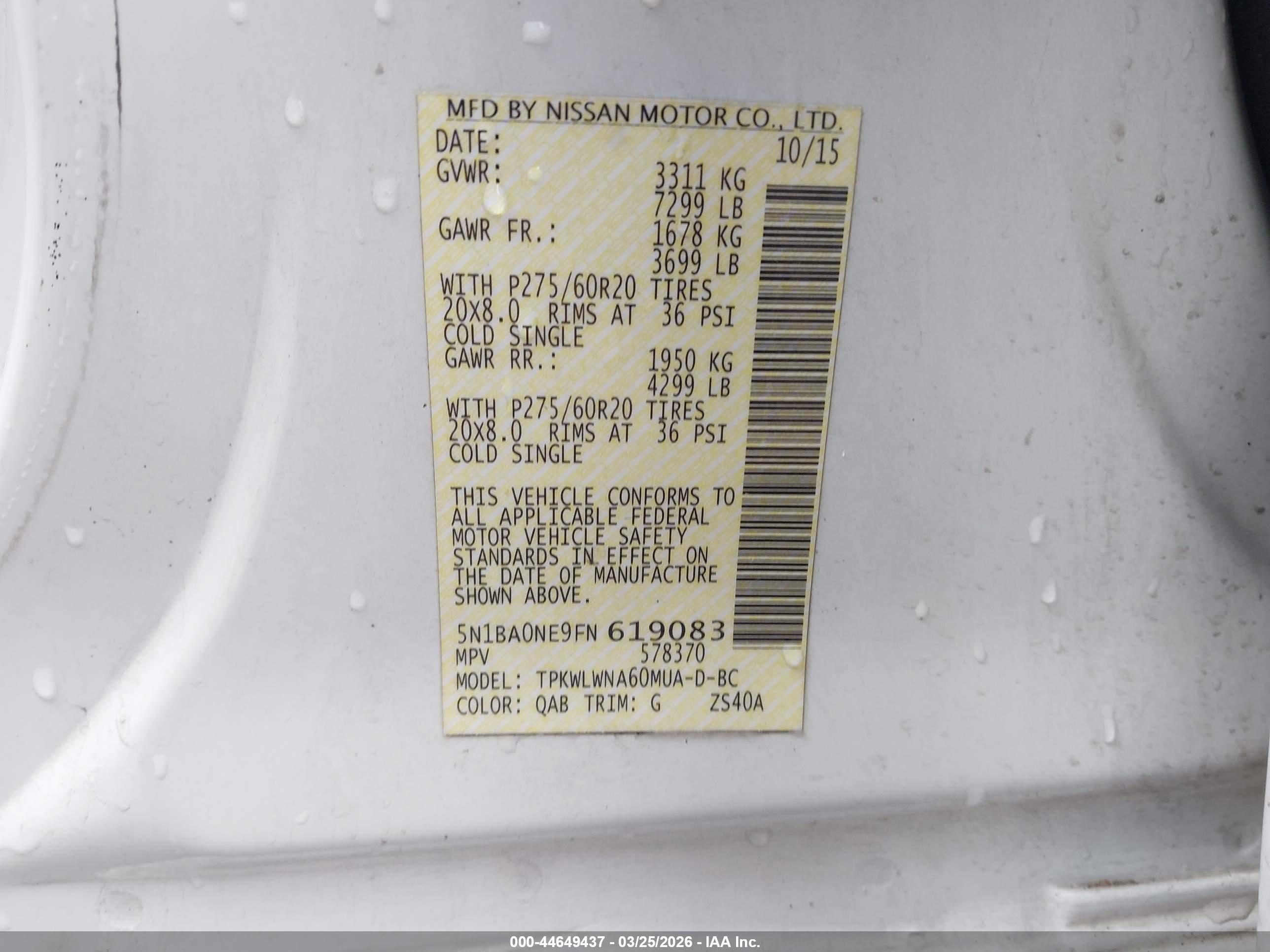 NISSAN ARMADA image 9