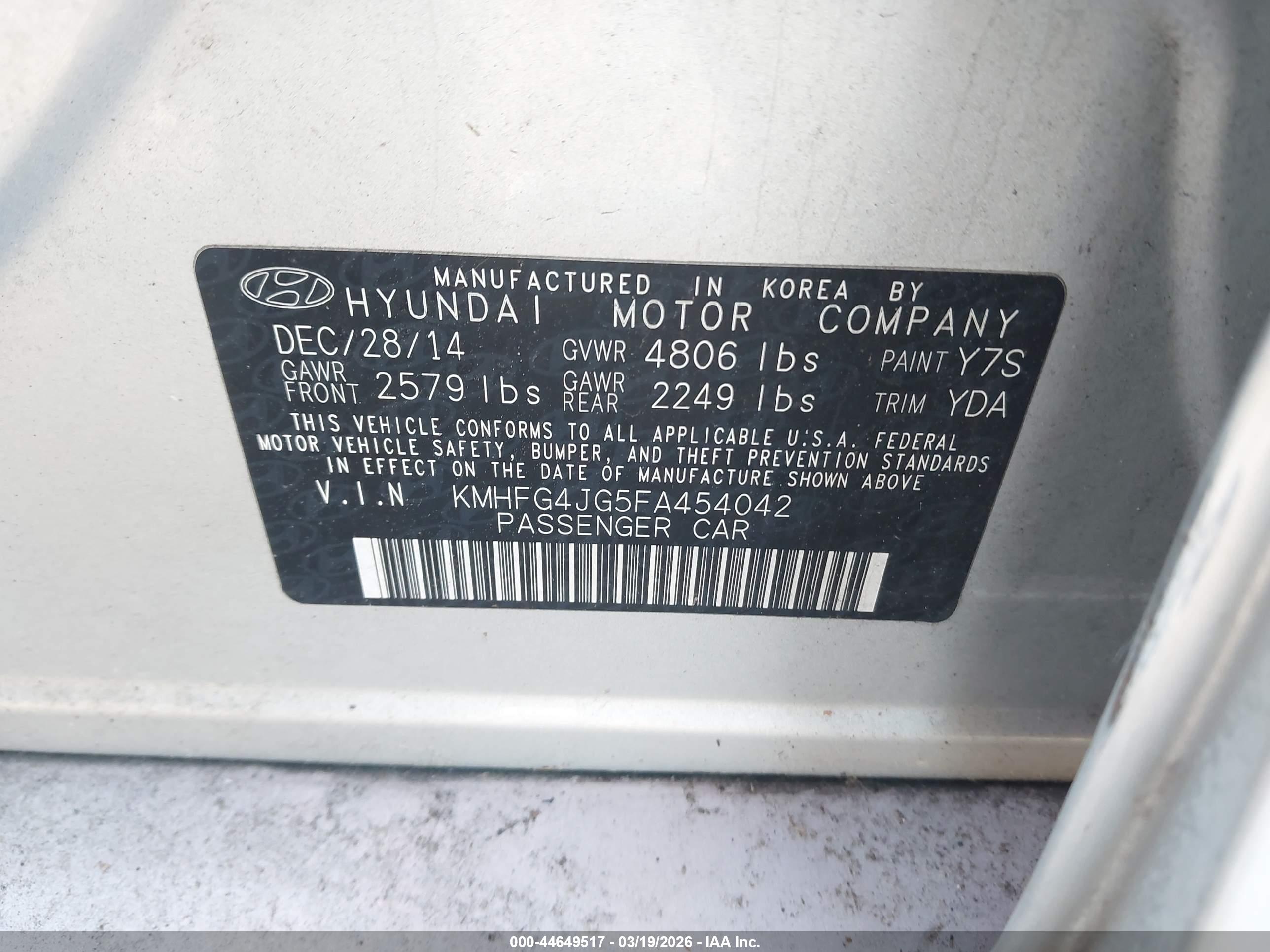 HYUNDAI AZERA image 9