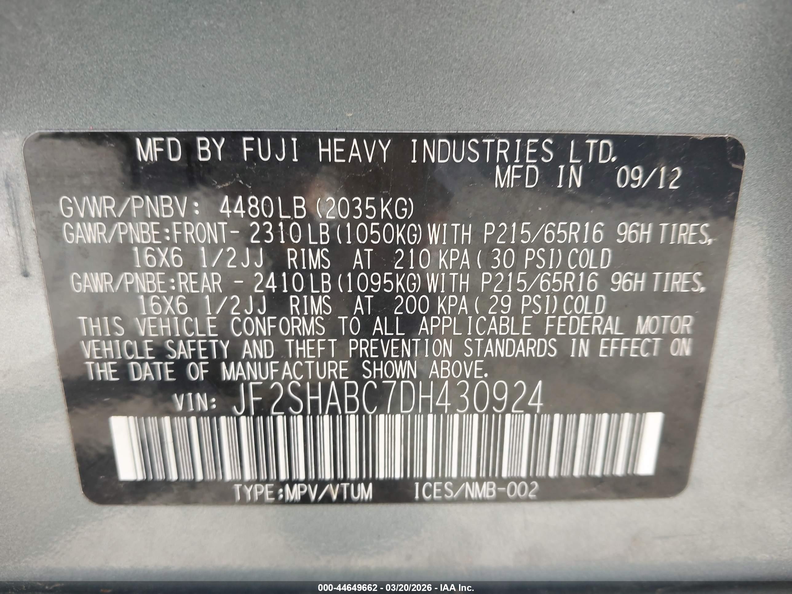 SUBARU FORESTER image 9