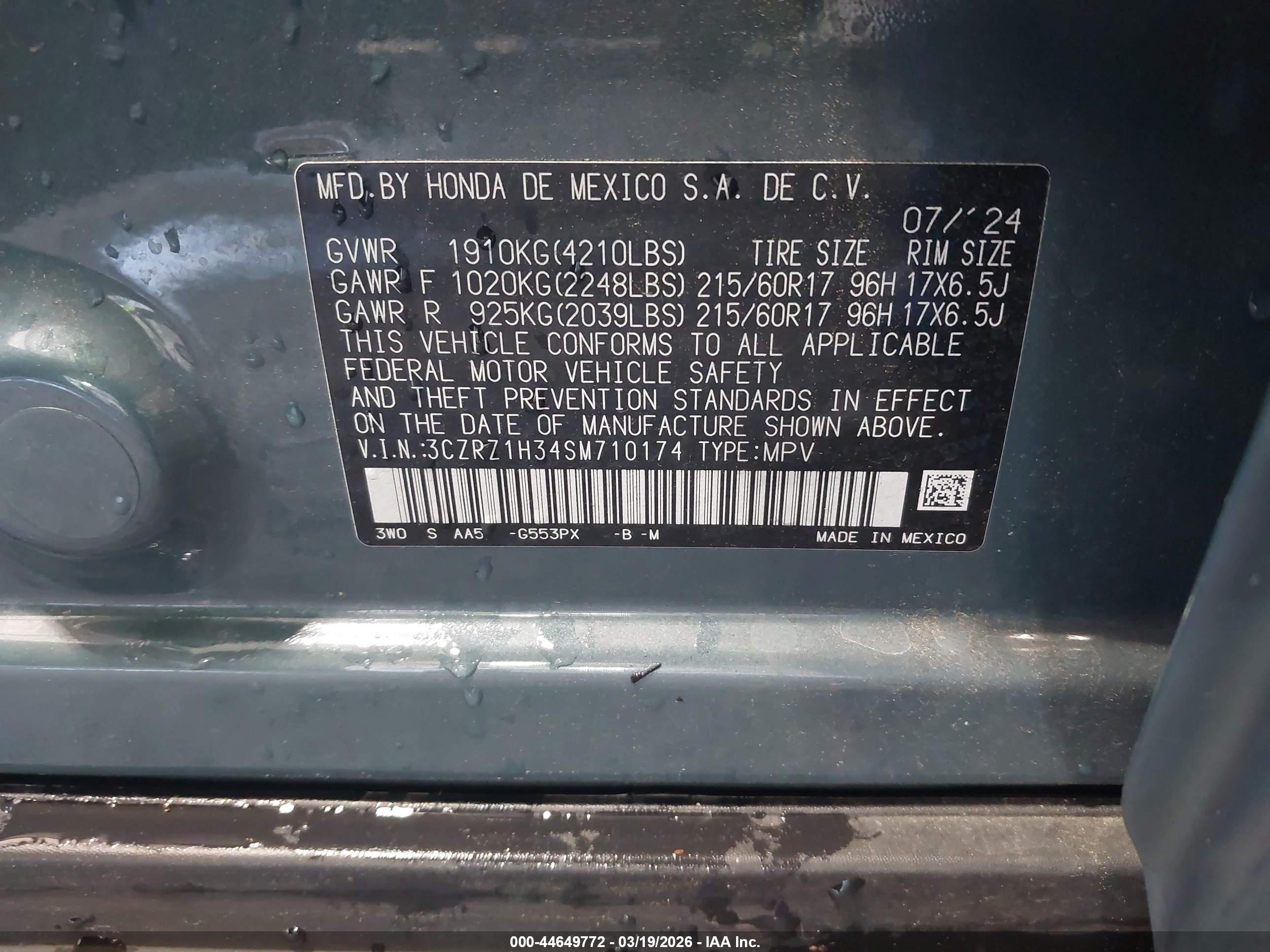 HONDA HR-V image 9