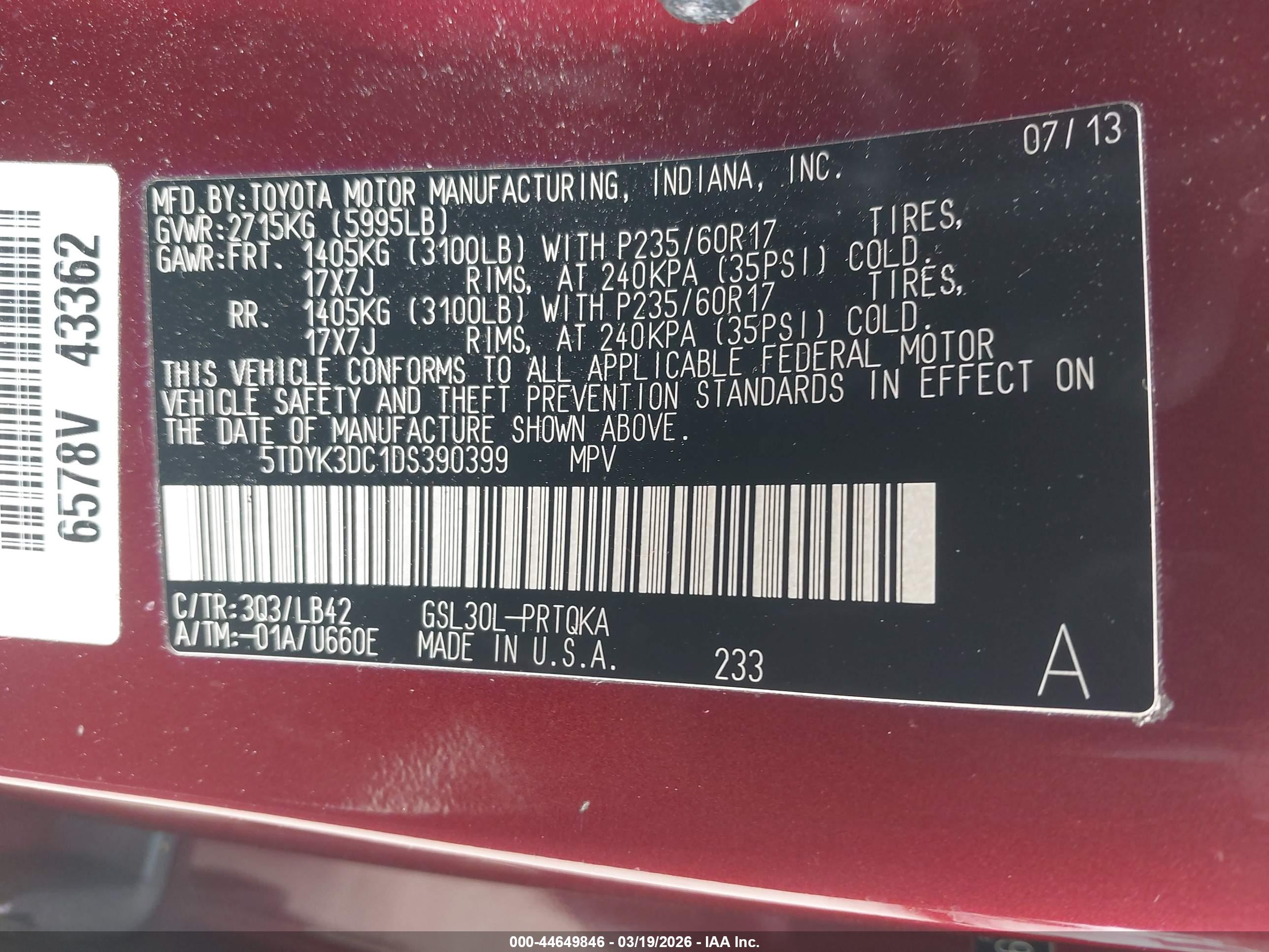 TOYOTA SIENNA image 9