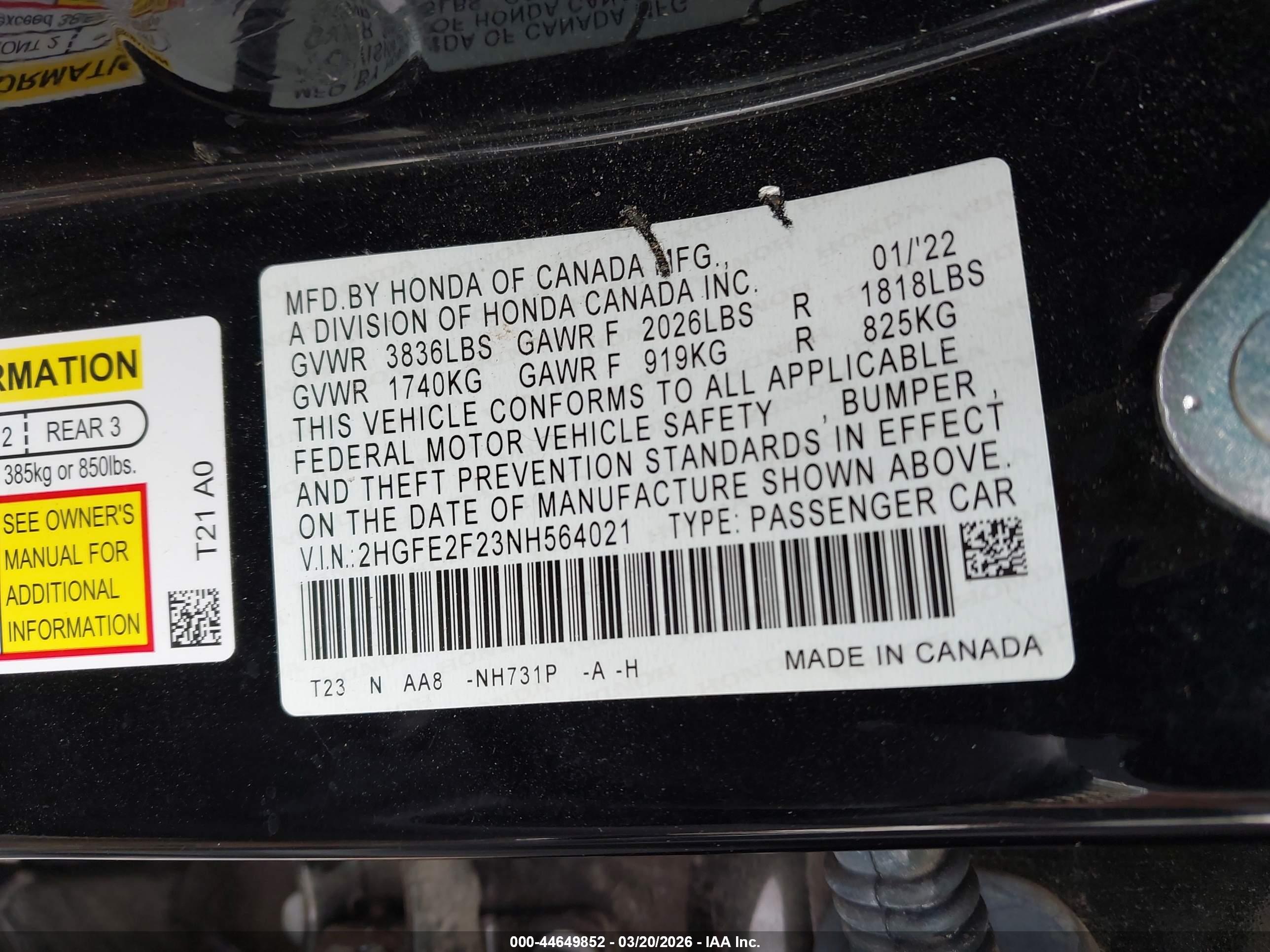 HONDA CIVIC image 9