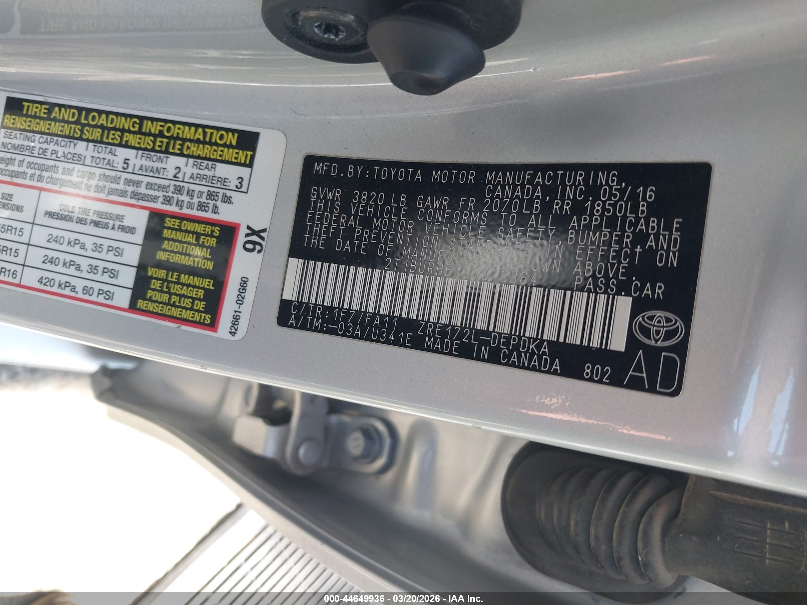 TOYOTA COROLLA image 9