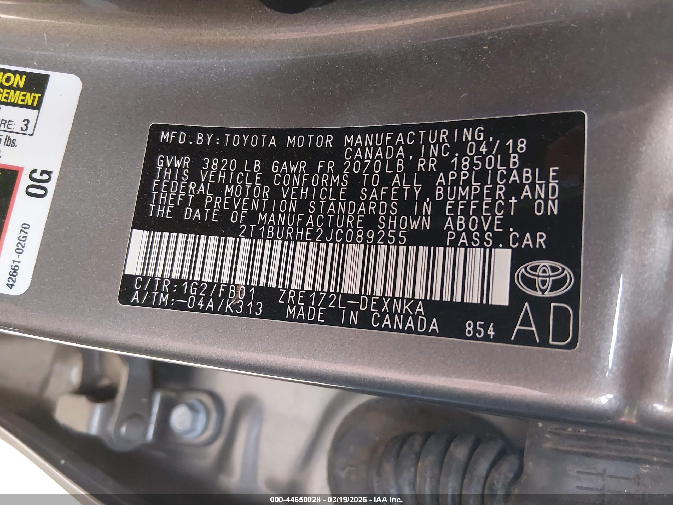 TOYOTA COROLLA image 9