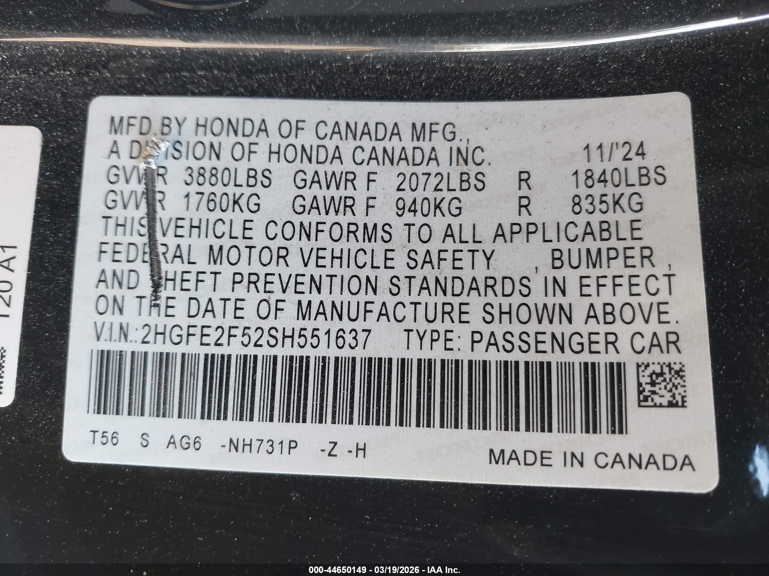 HONDA CIVIC image 9