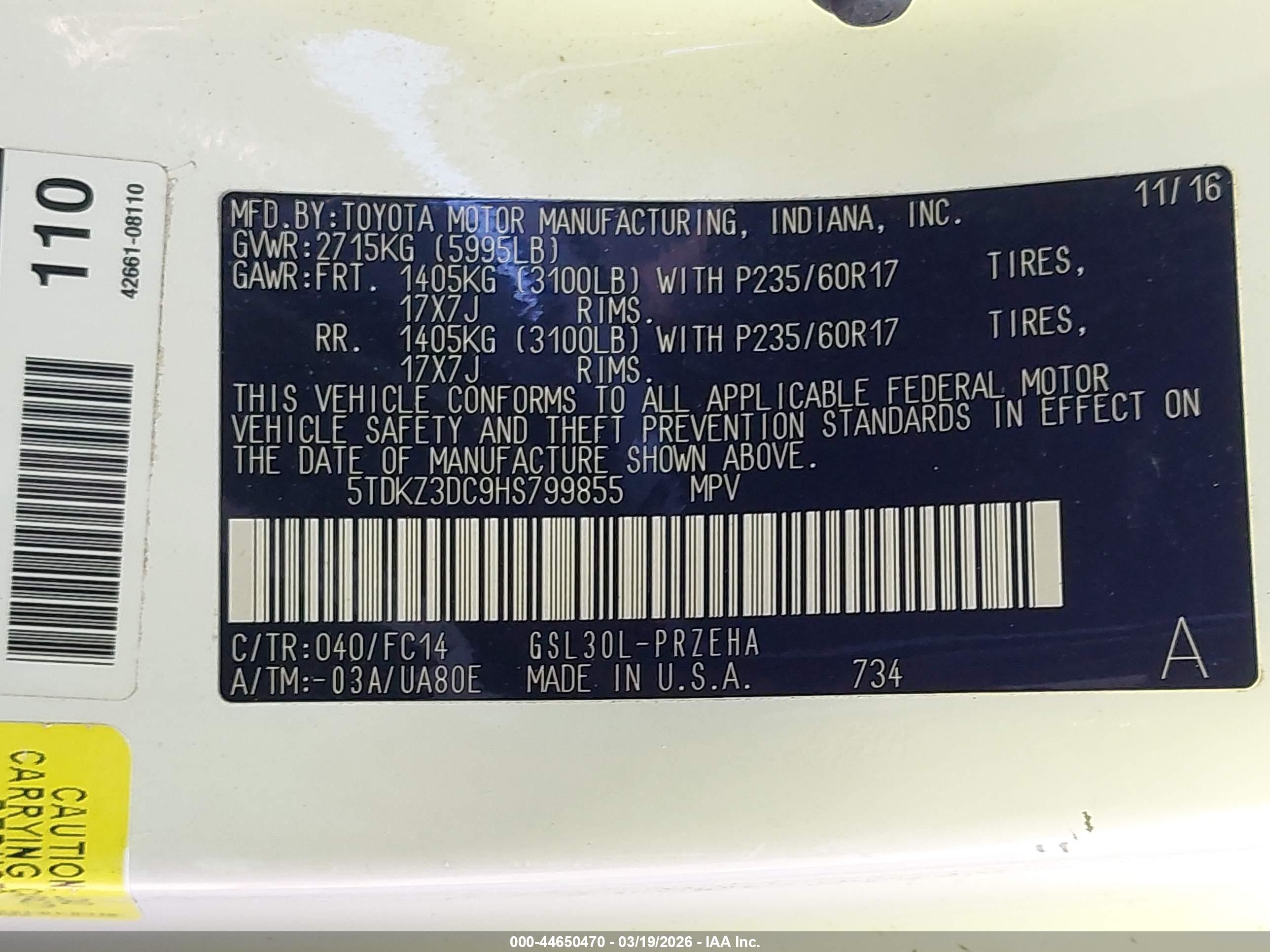 TOYOTA SIENNA image 9