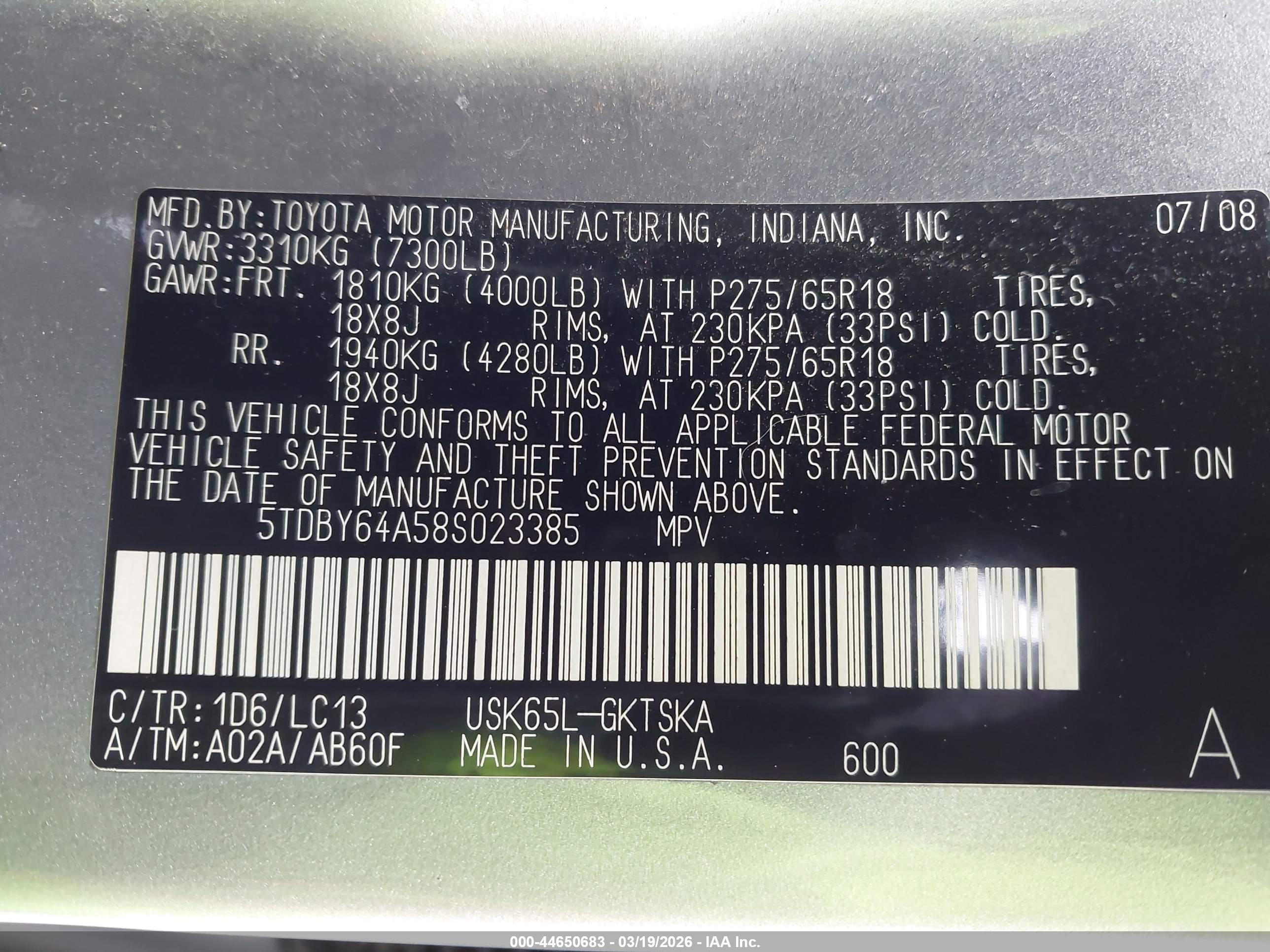 TOYOTA SEQUOIA image 9