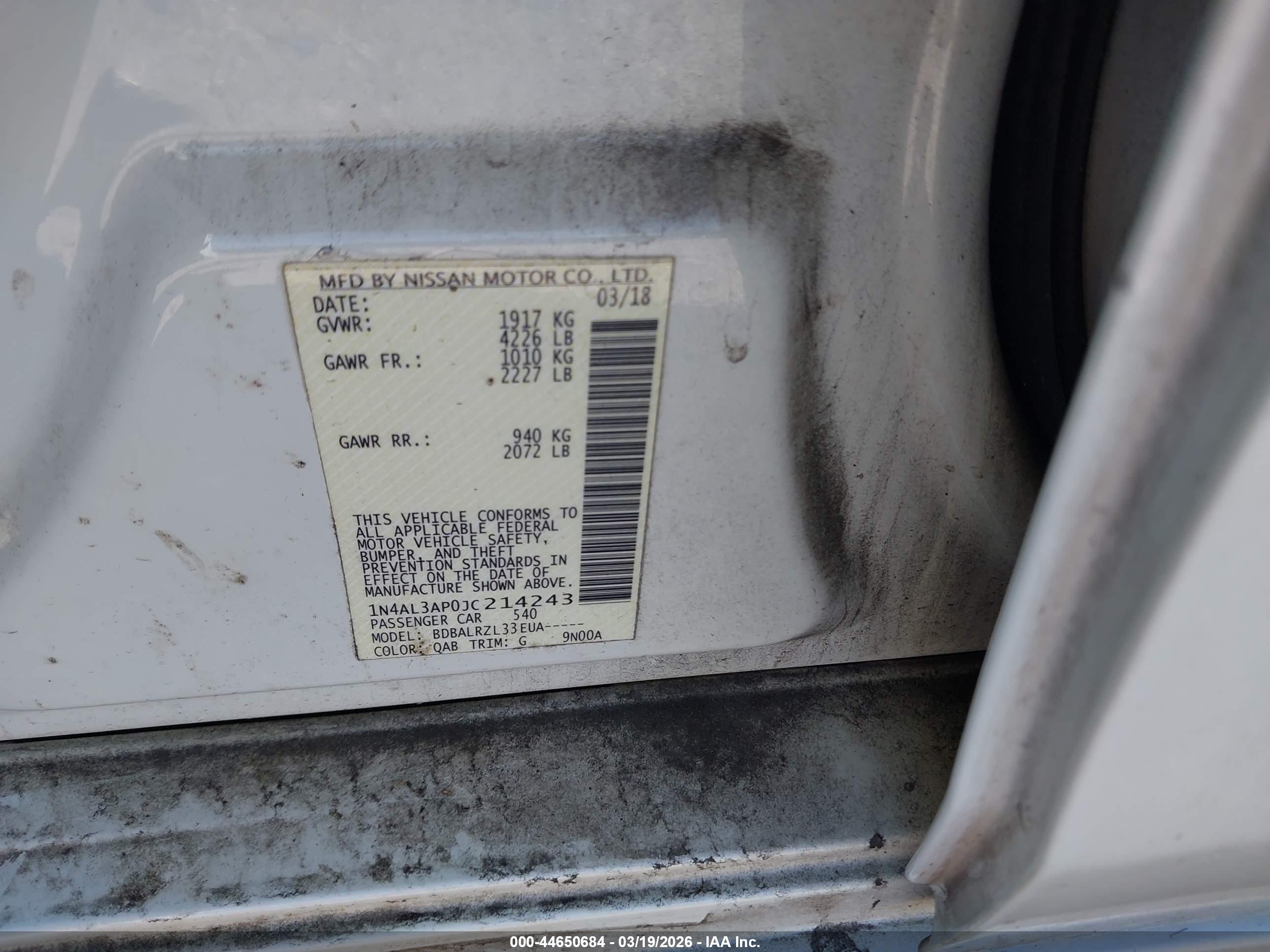 NISSAN ALTIMA image 9