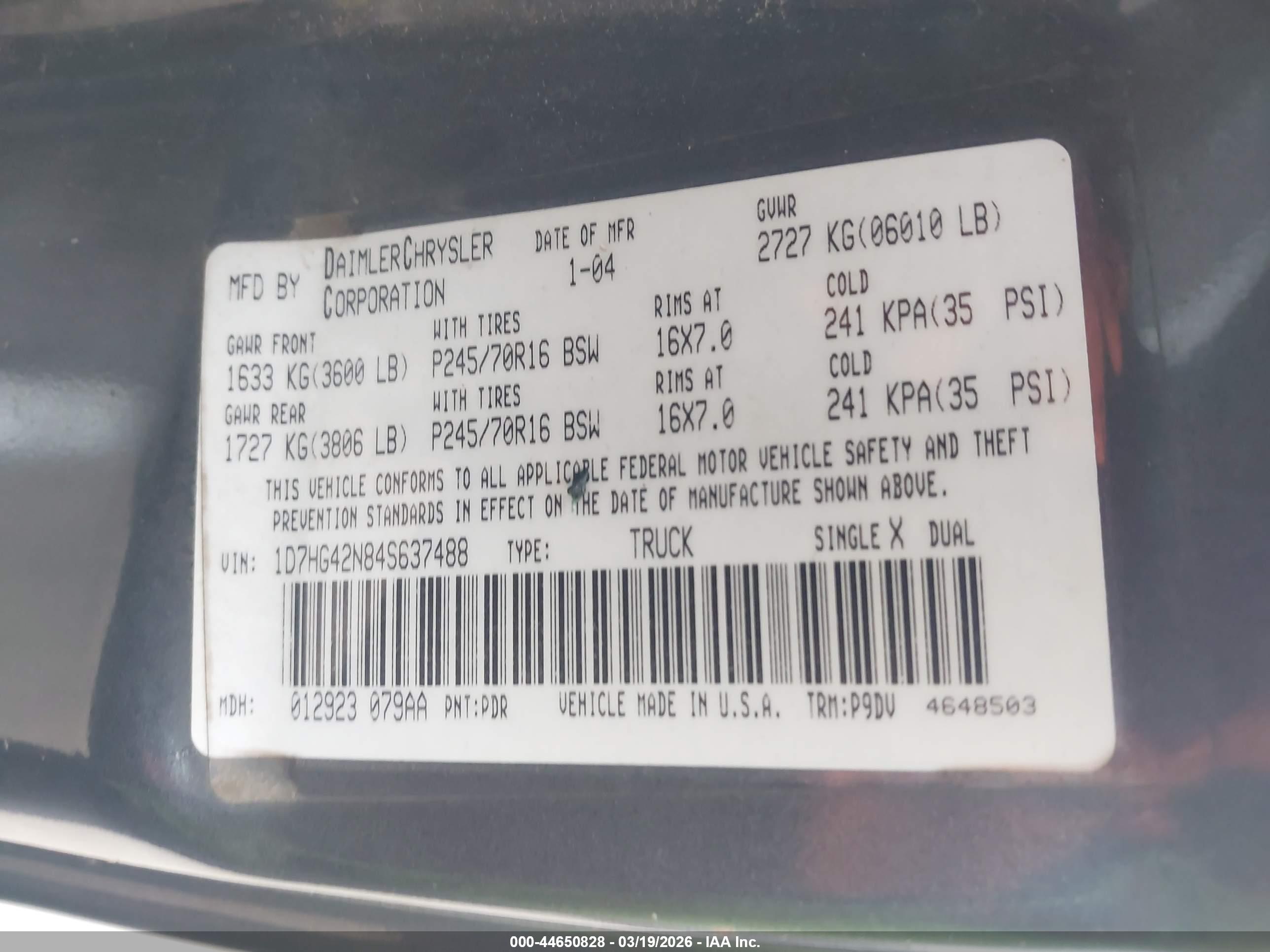 DODGE DAKOTA image 9
