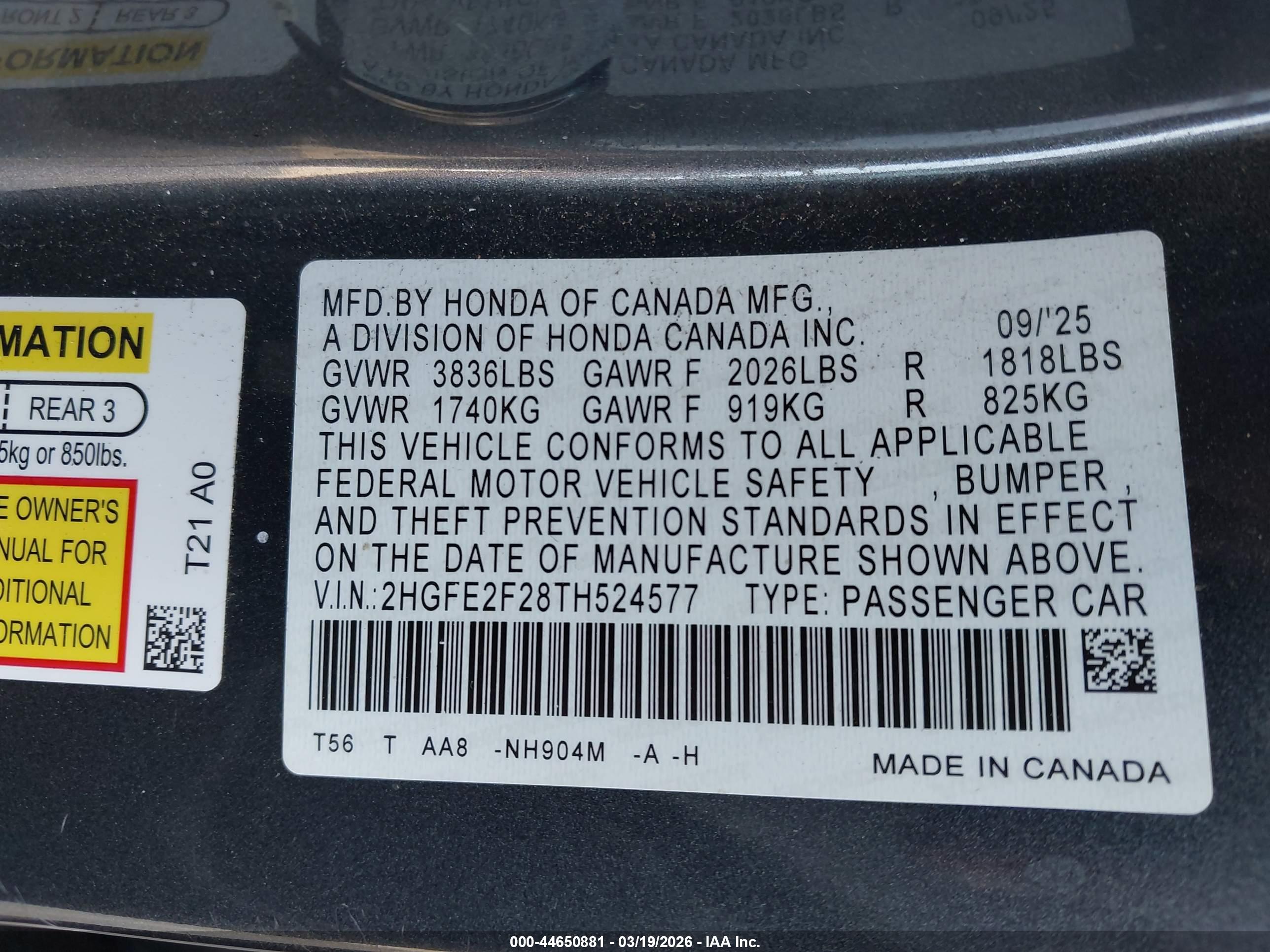HONDA CIVIC image 9