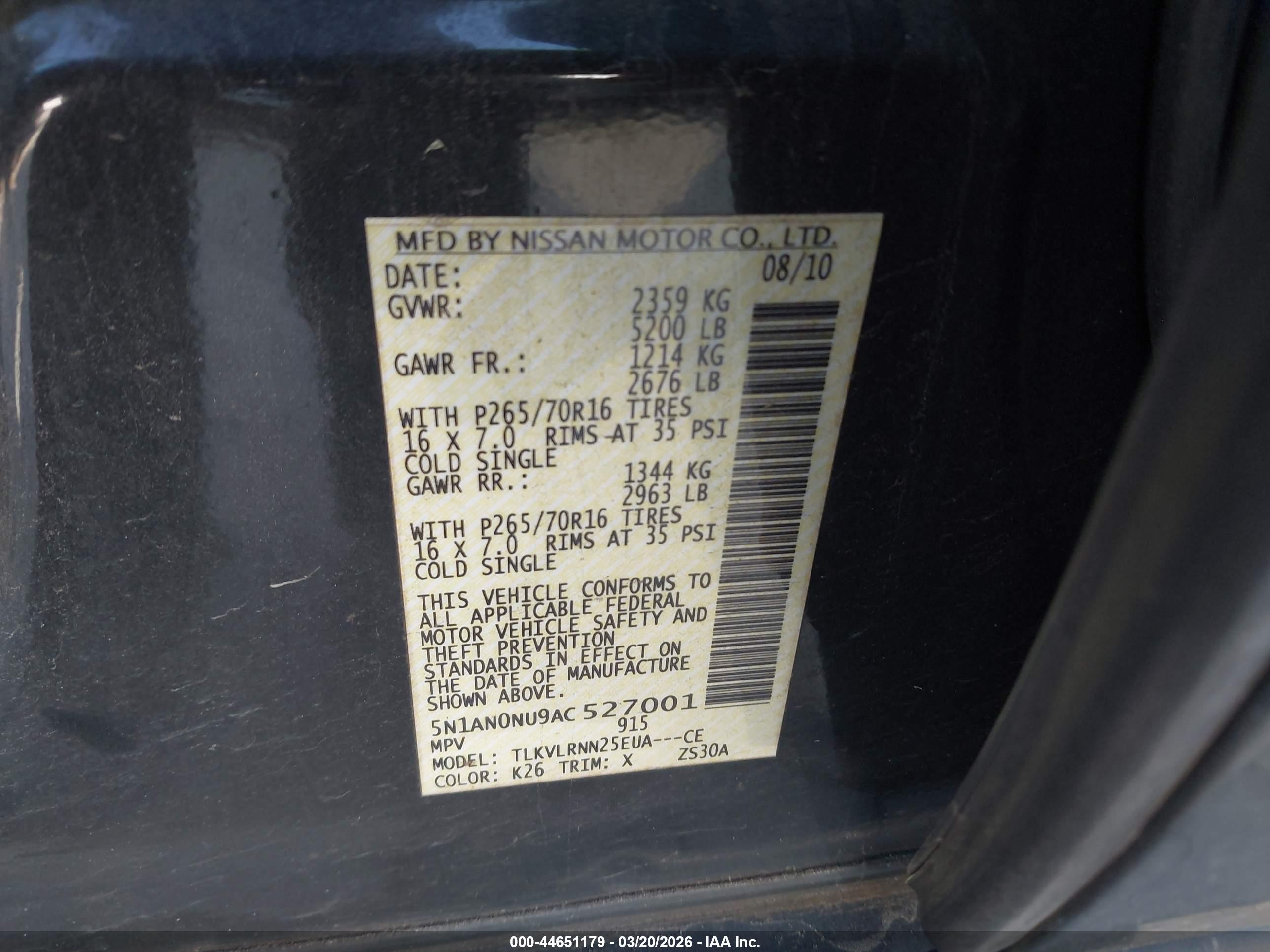 NISSAN XTERRA image 9