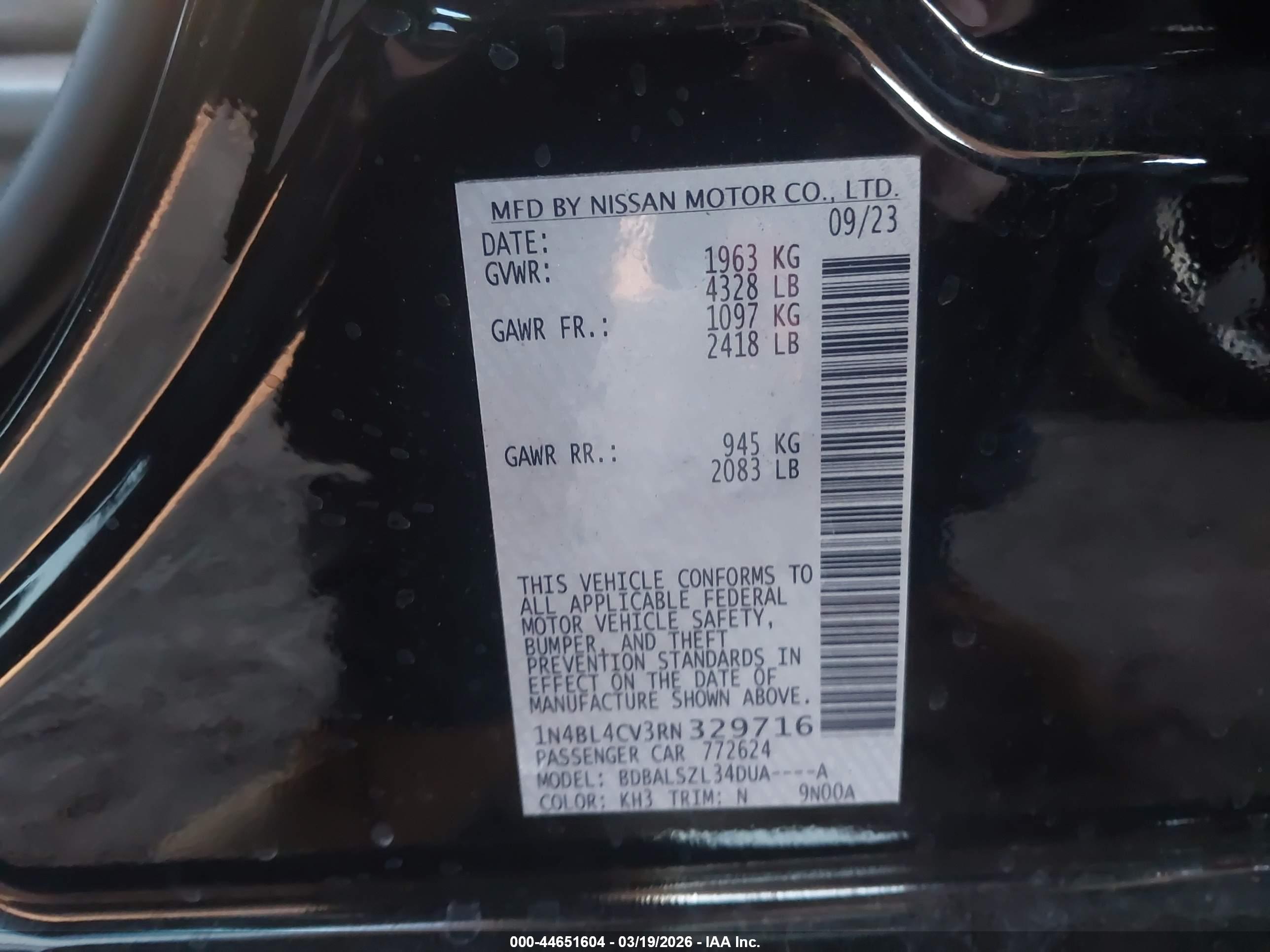 NISSAN ALTIMA image 9