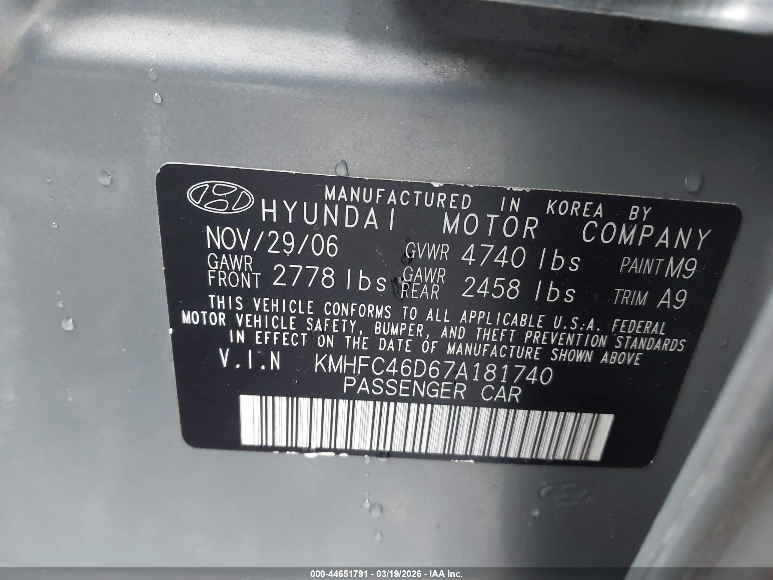 HYUNDAI AZERA image 9