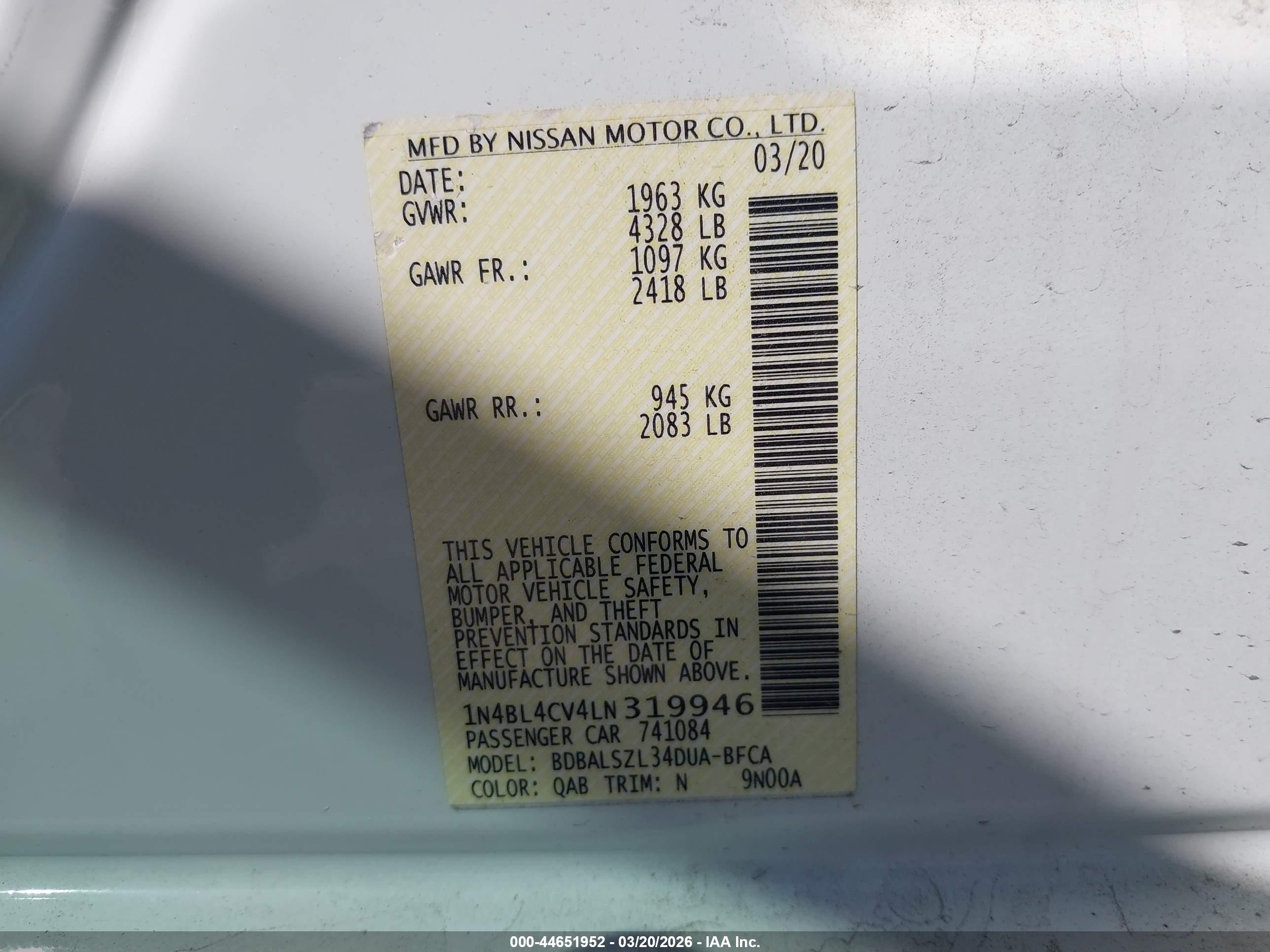 NISSAN ALTIMA image 9