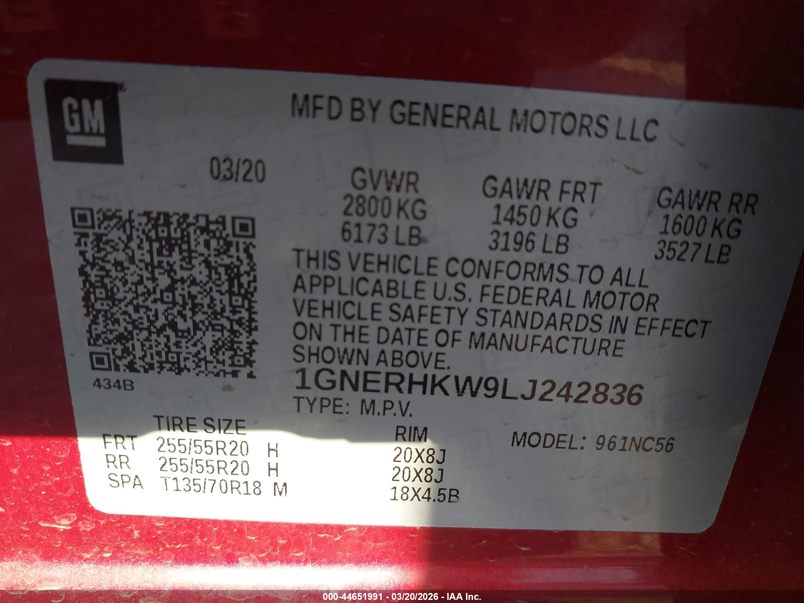 CHEVROLET TRAVERSE image 9