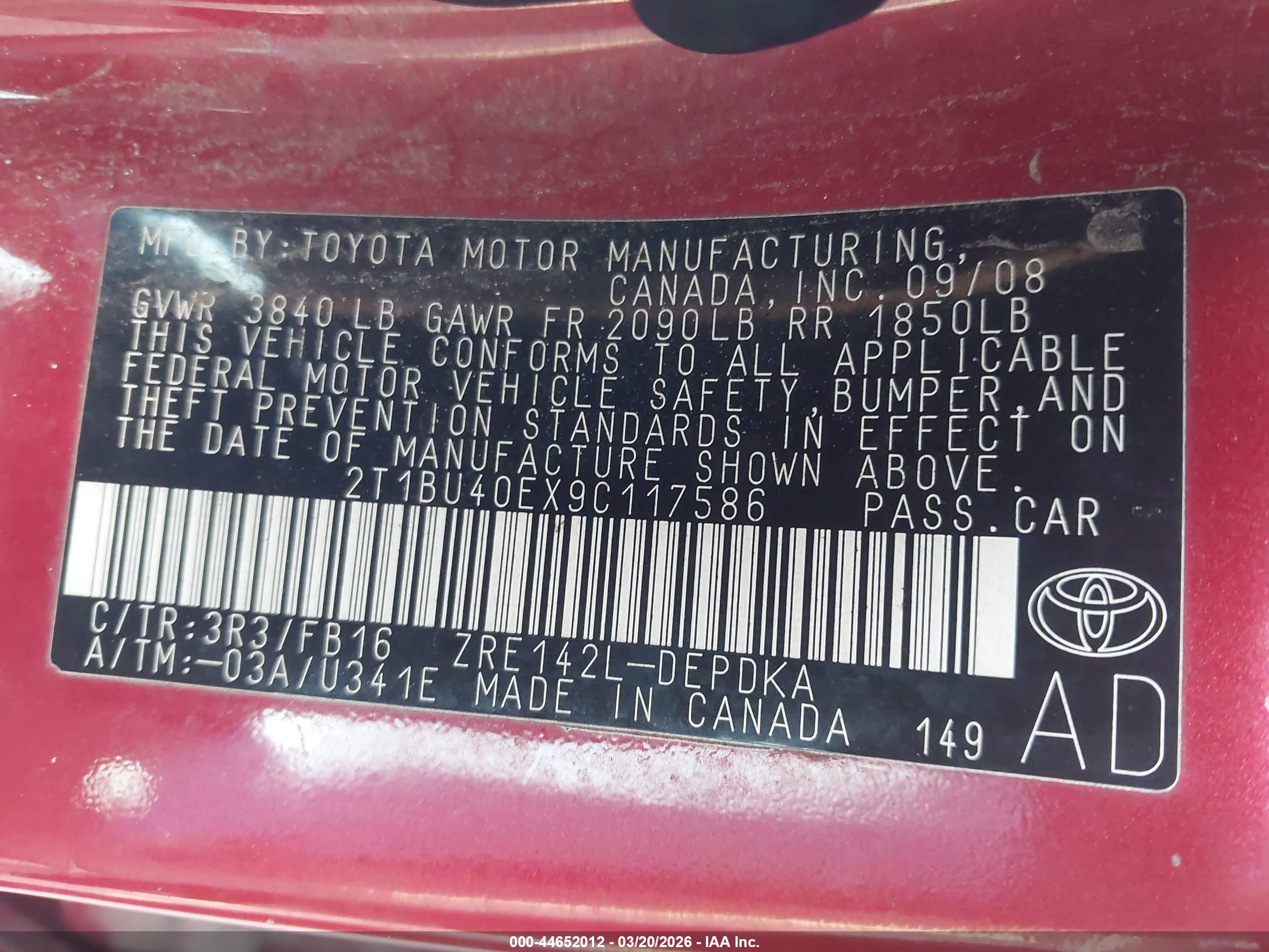 TOYOTA COROLLA image 9