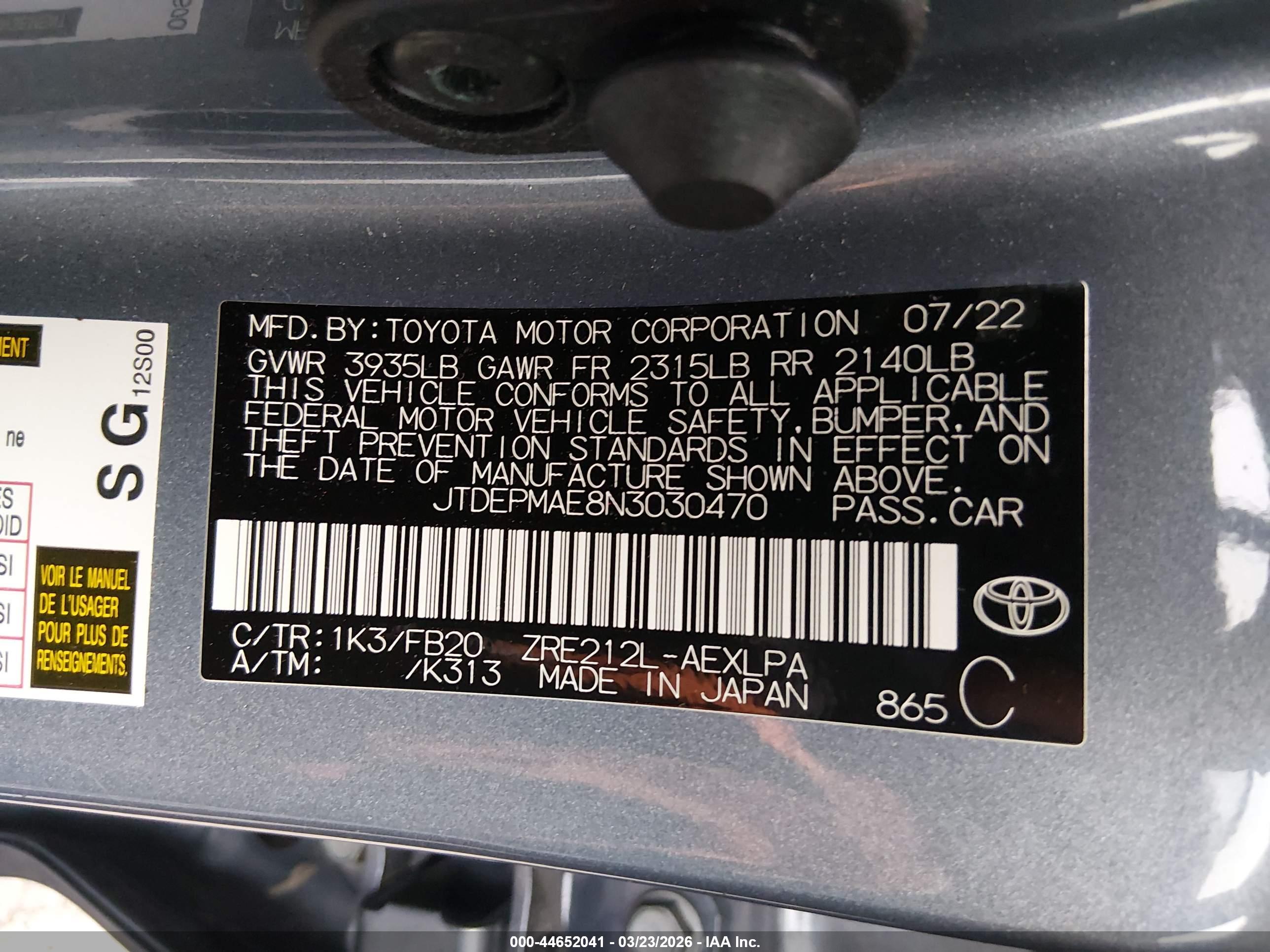 TOYOTA COROLLA image 9