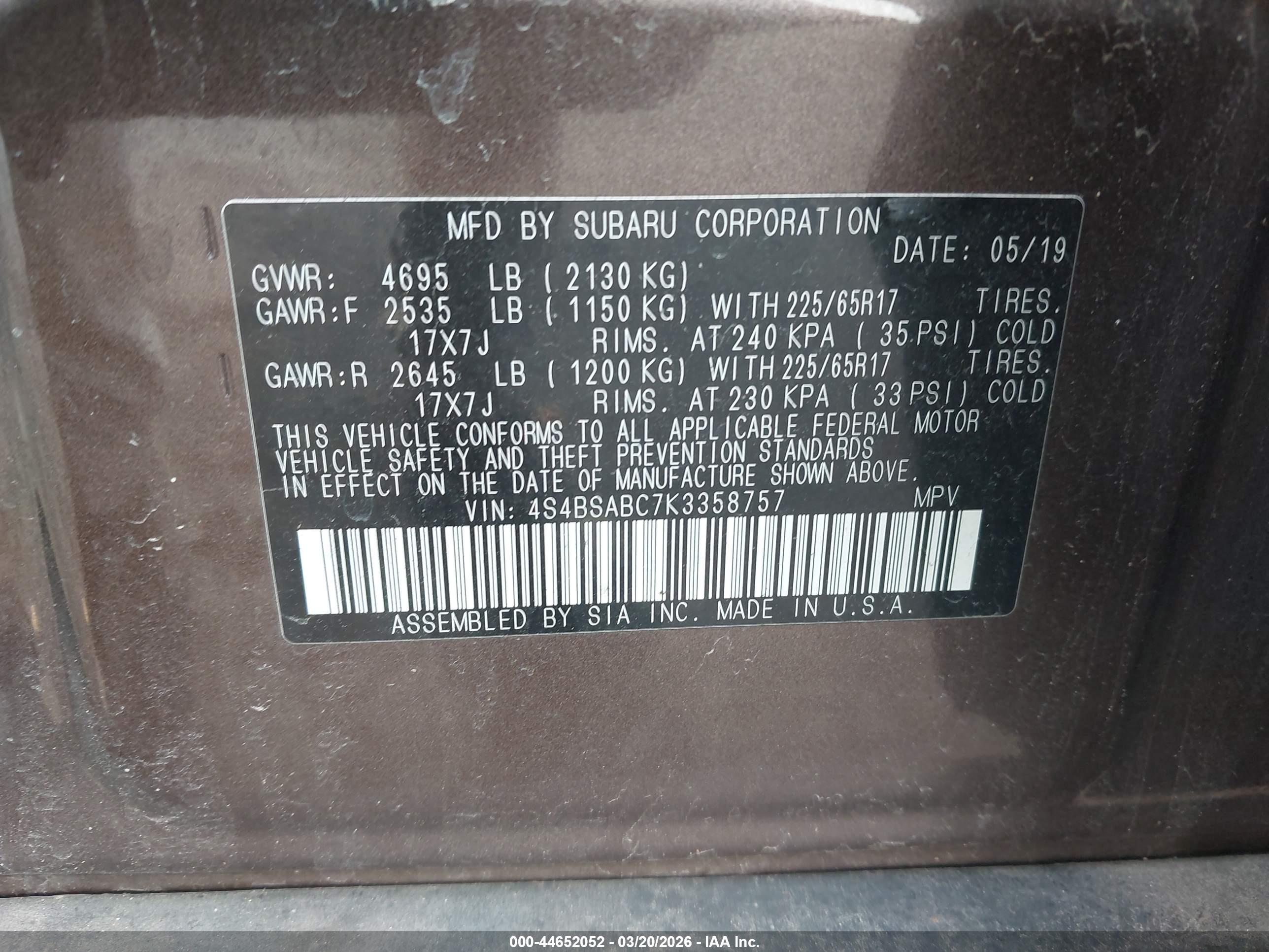 SUBARU OUTBACK image 9