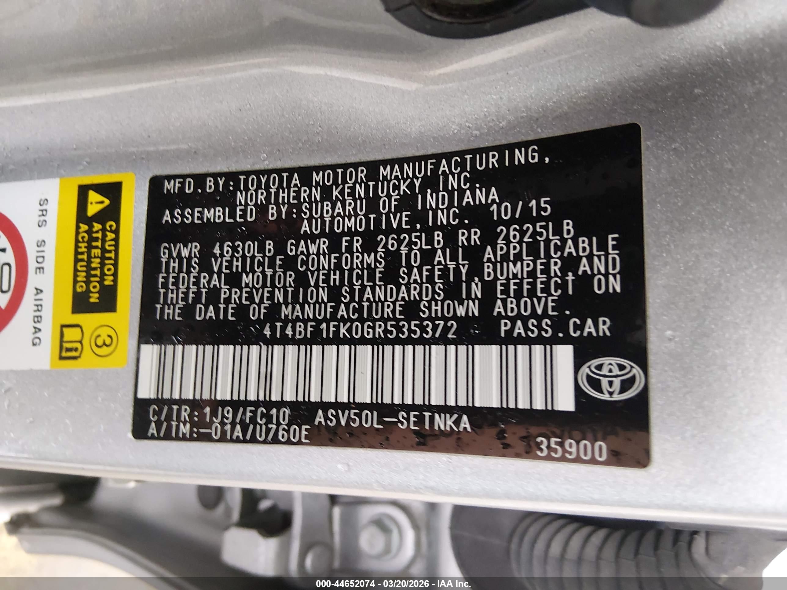 TOYOTA CAMRY image 9